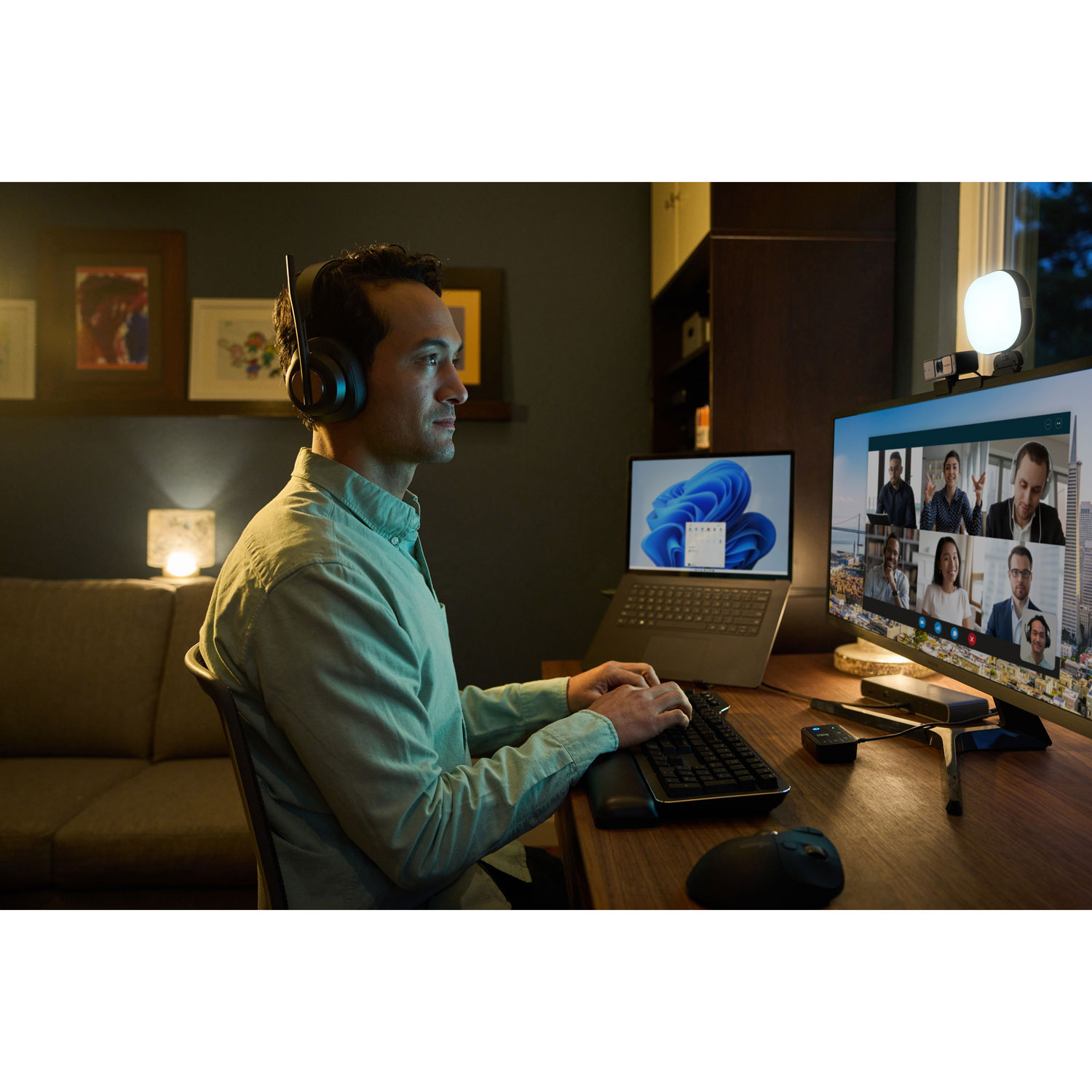 Lampe de vidéoconférence portative ProGlow de Kensington