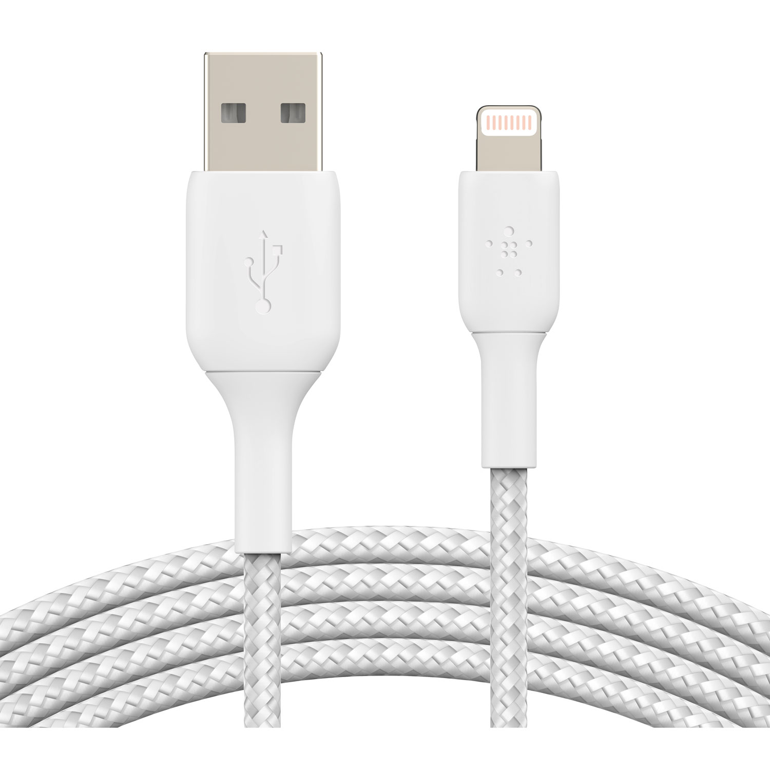 Belkin BoostCharge Braided 2m USB-A to Lightning Cable (CAA002bt2MWH)