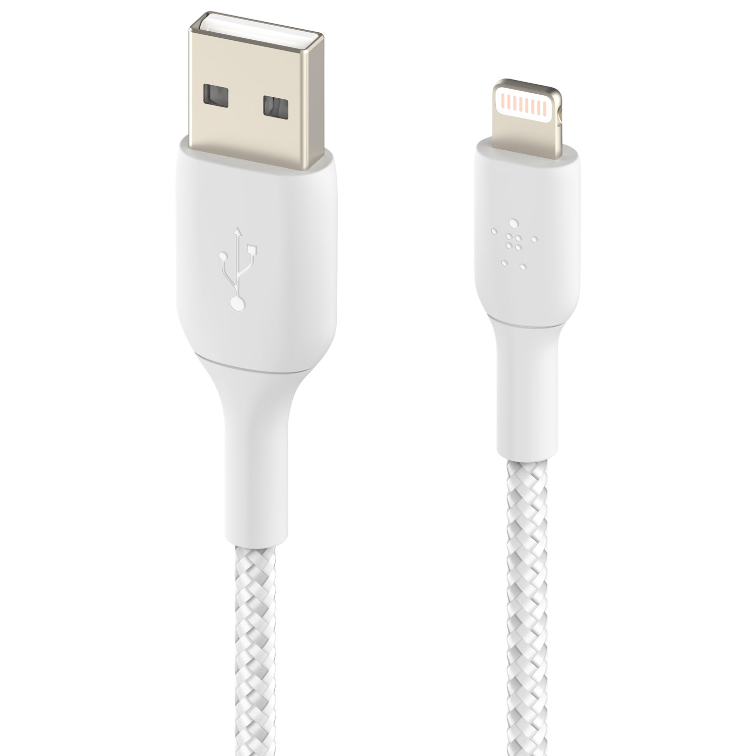 Belkin BoostCharge Braided 2m USB-A to Lightning Cable (CAA002bt2MWH)