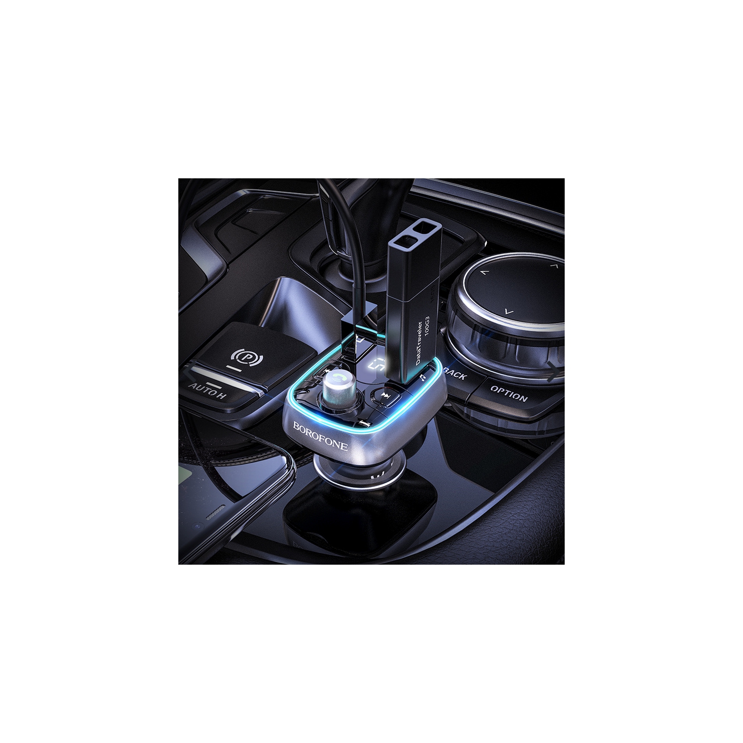 QC3.0 USB-C 18W Bluetooth FM Transmitter Car Charger Adapter LED Display Wireless Radio Receiver Music Player Support SD Card