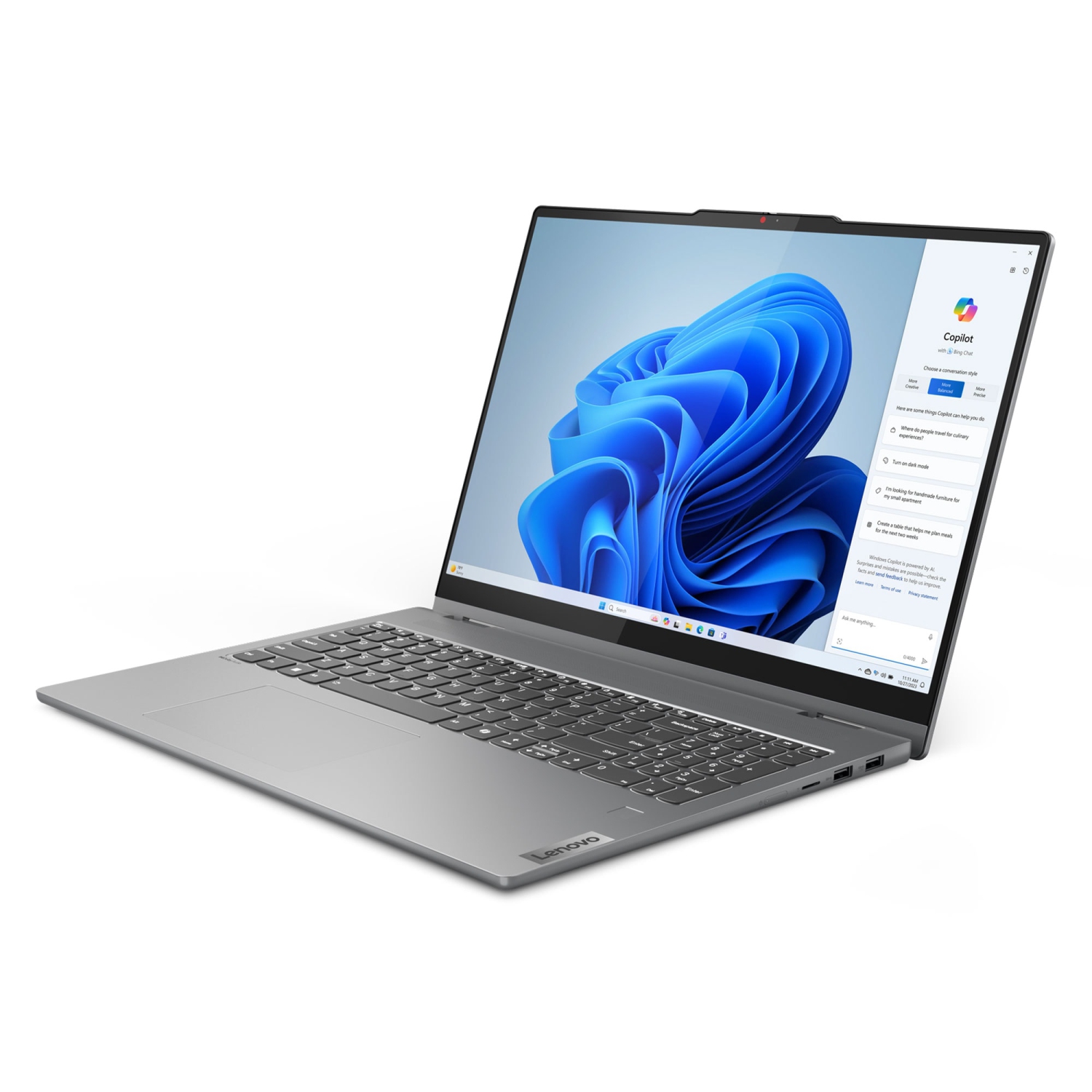 Portable 2-en-1 IdeaPad 5i de Lenovo, écran en verre IPS de 16&nbsp;po, Core 7 150U d'Intel, 16&nbsp;Go, SSD d'1&nbsp;To