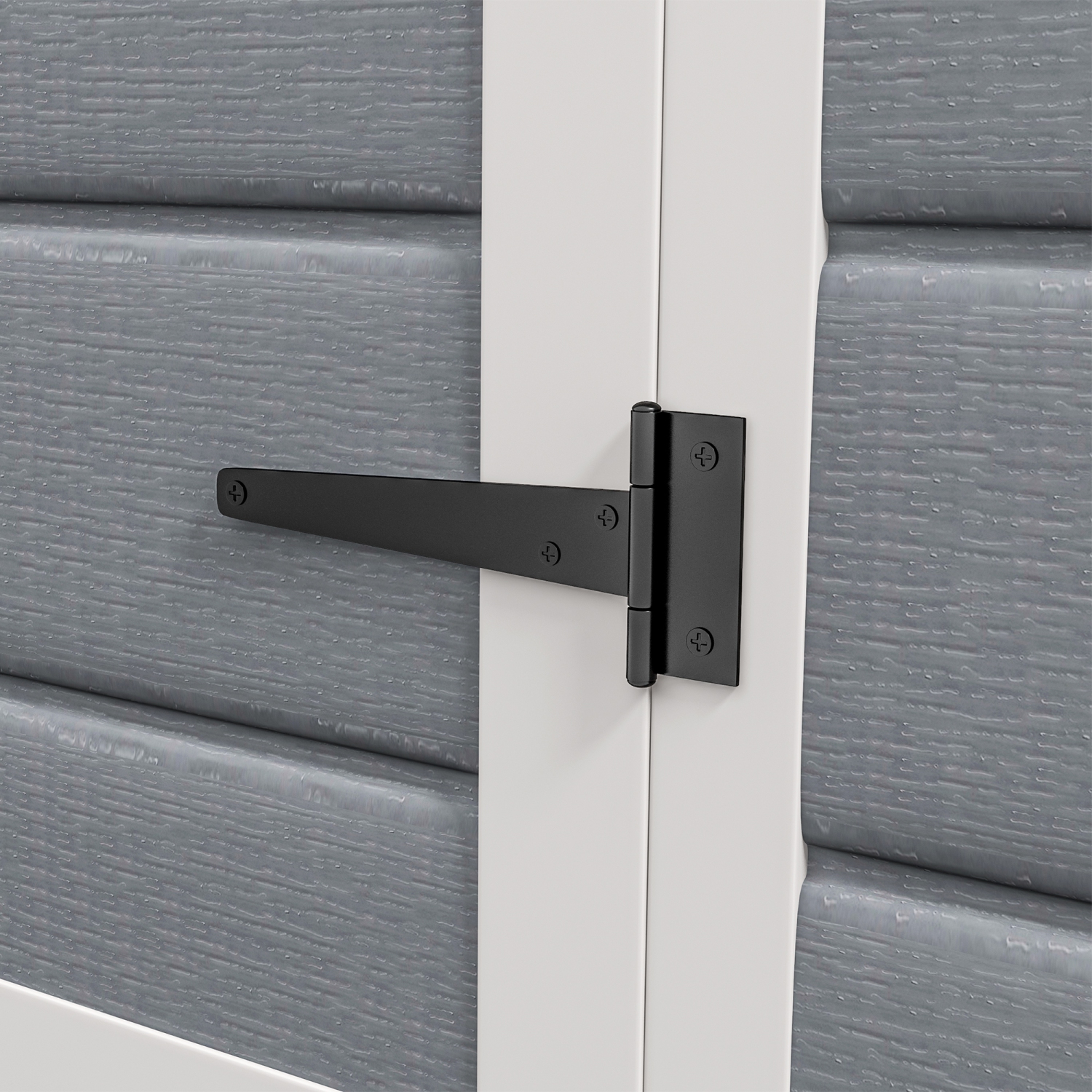 Étagère de rangement extérieure Outsunny en plastique, 6 x 4,5 pi, range-outils de jardin verrouillable avec portes doubles et évents pour cour