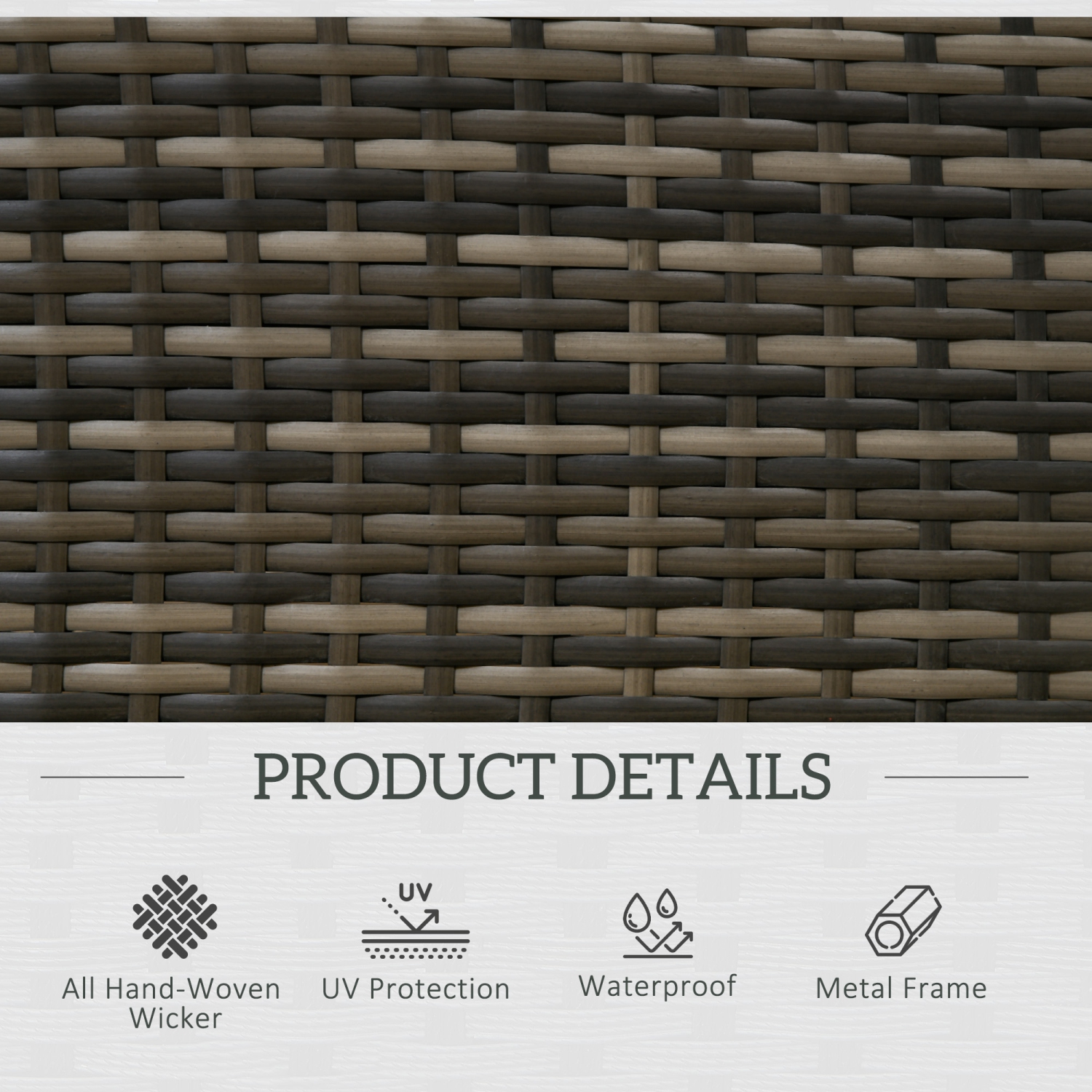 Outsunny PE Rattan Outdoor Recliner Chair, Wicker Patio Lounge Chair with Adjustable Backrest, Retractable Footrest and Cushion, Light Grey