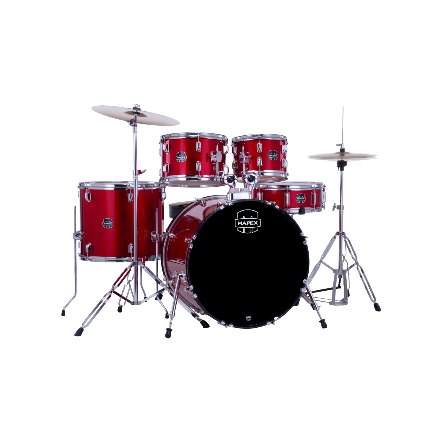 Mapex Comet – Ensemble de batterie 5 pièces avec cymbales et matériel – Infra Red