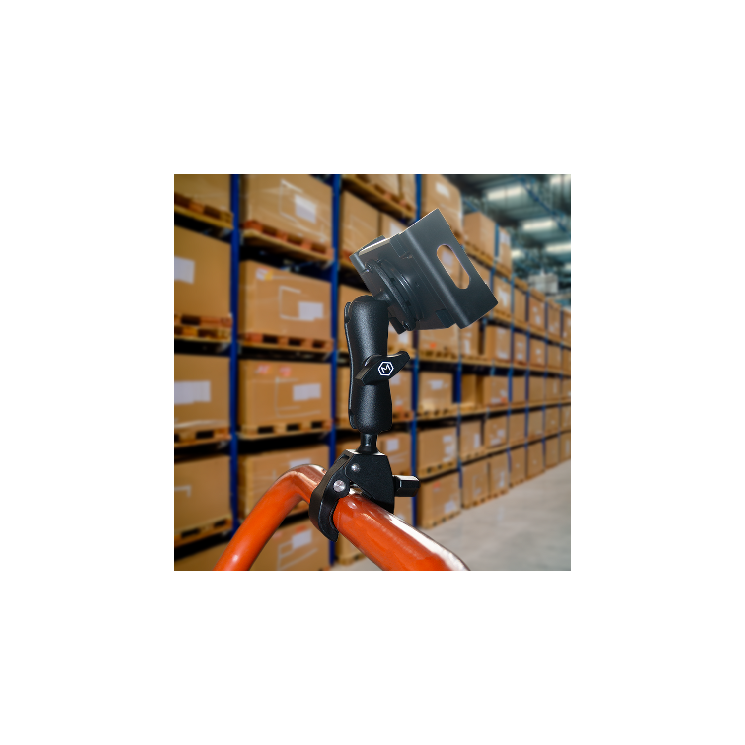 Mighty Mount Quick Connect Handlebar iPad & Tablet Holder for Heavy Equipment and Industrial Use