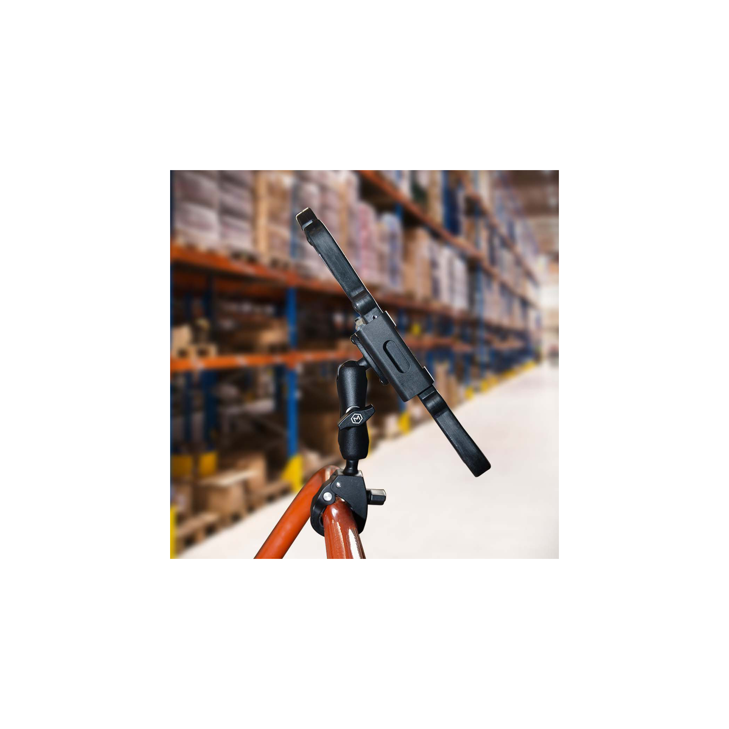 Mighty Mount Quick Connect Handlebar iPad & Tablet Holder for Heavy Equipment and Industrial Use