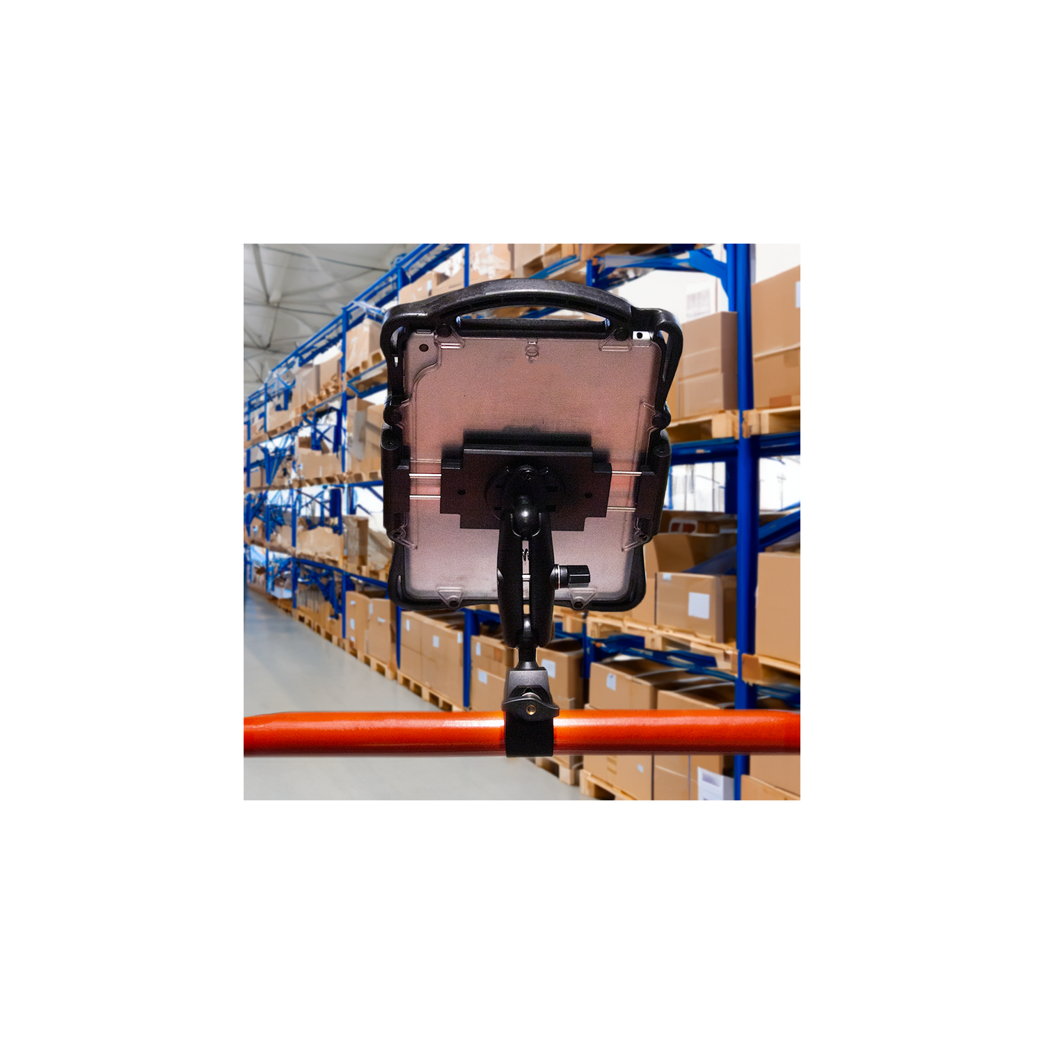 Mighty Mount Quick Connect Handlebar iPad & Tablet Holder for Heavy Equipment and Industrial Use