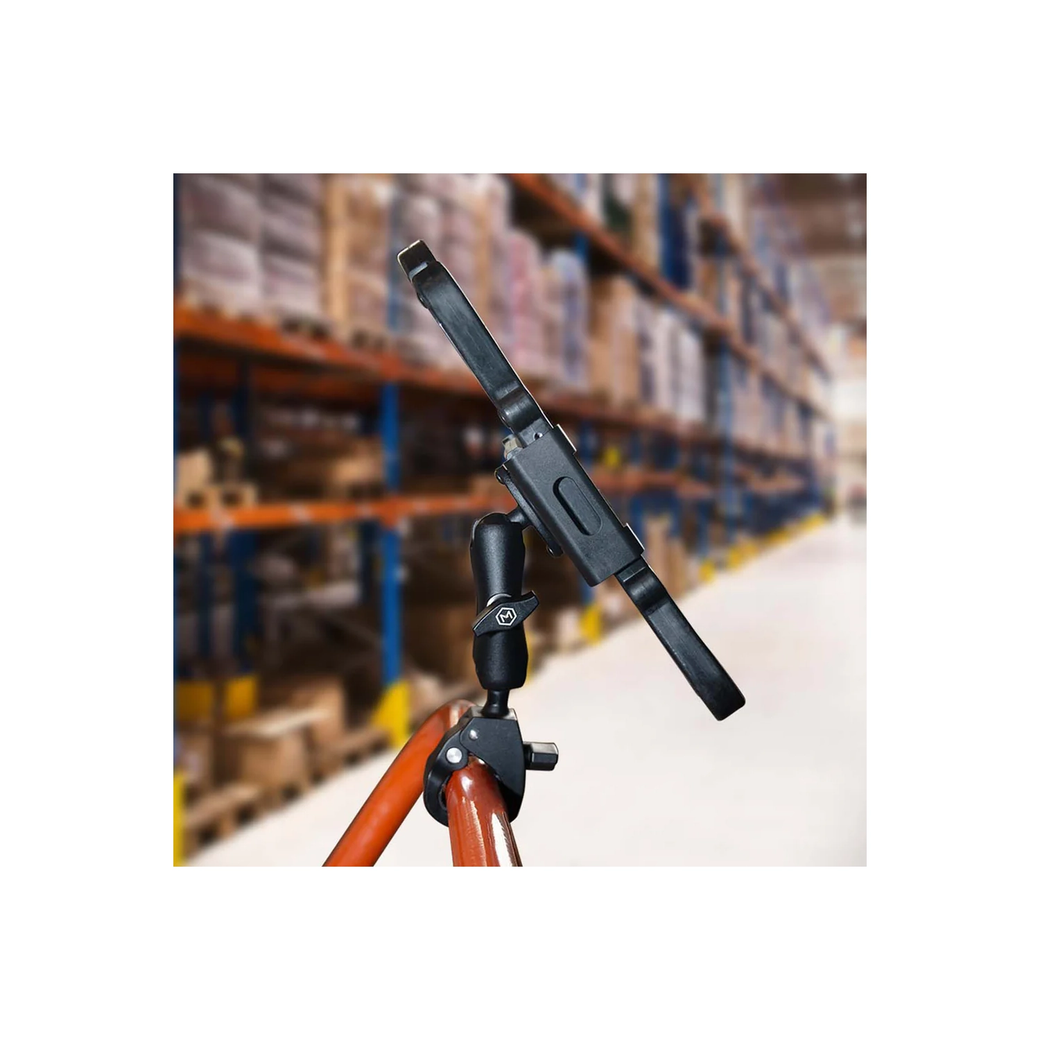 Mighty Mount Quick Connect Handlebar iPad & Tablet Holder for Heavy Equipment and Industrial Use