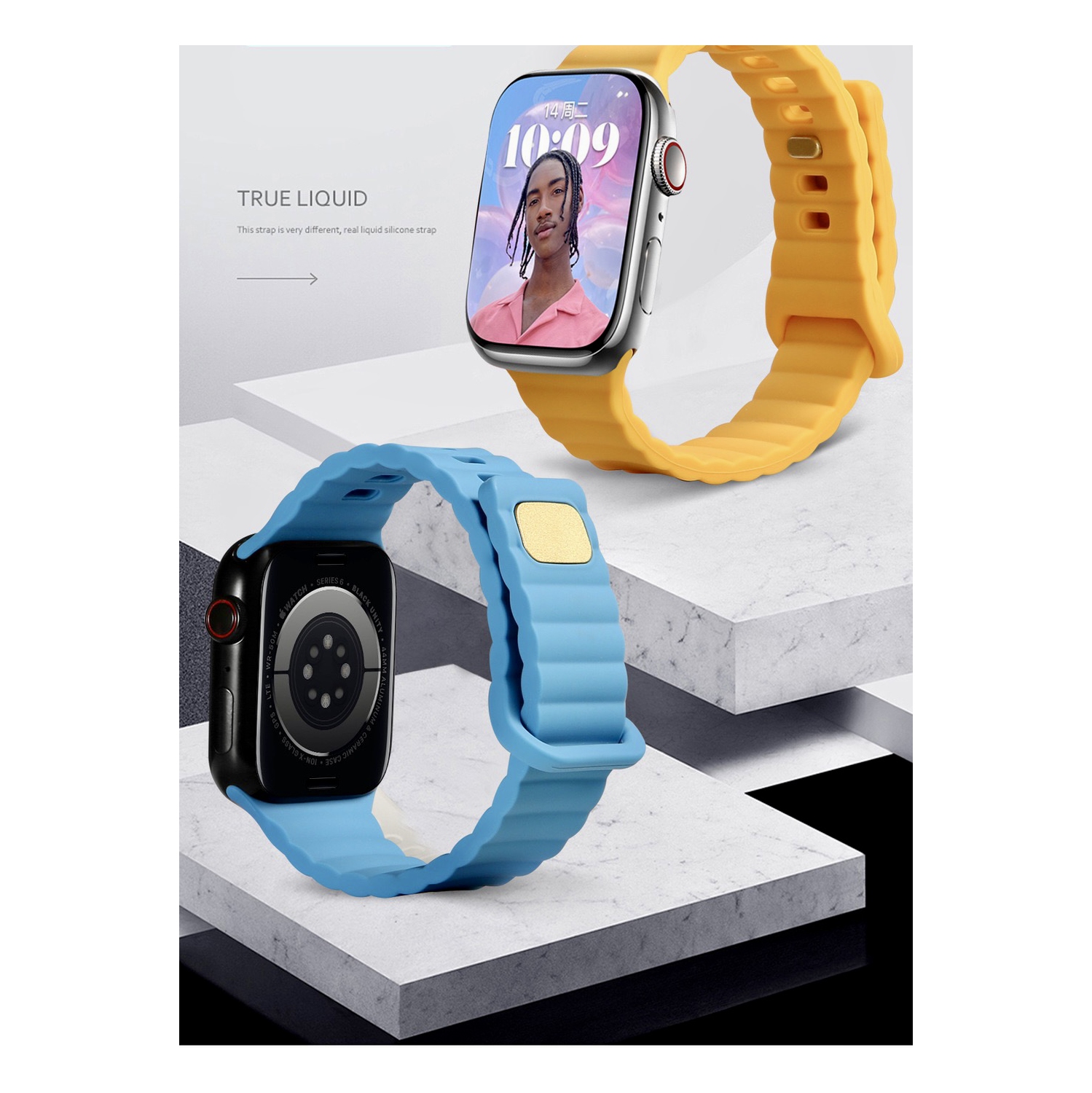 WFG Silicone Band for Apple Watch - 42/44/45mm - Beige