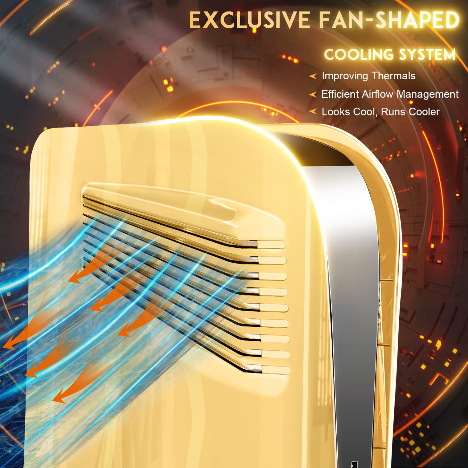 PS5 Plates Disc Edition, PS5 Face Plates with Cooling Vents, Anti-Scratch Dustproof Protective PS5 Cover, Premium ABS Replacement Shell for PS5 Disc