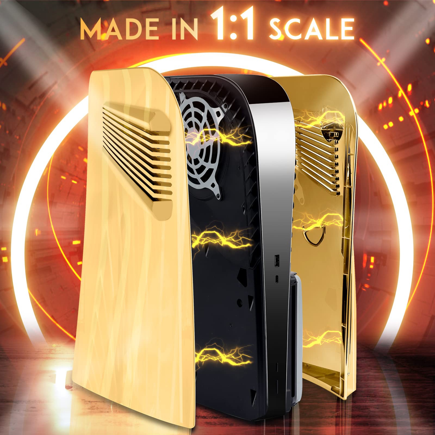 PS5 Plates Disc Edition, PS5 Face Plates with Cooling Vents, Anti-Scratch Dustproof Protective PS5 Cover, Premium ABS Replacement Shell for PS5 Disc