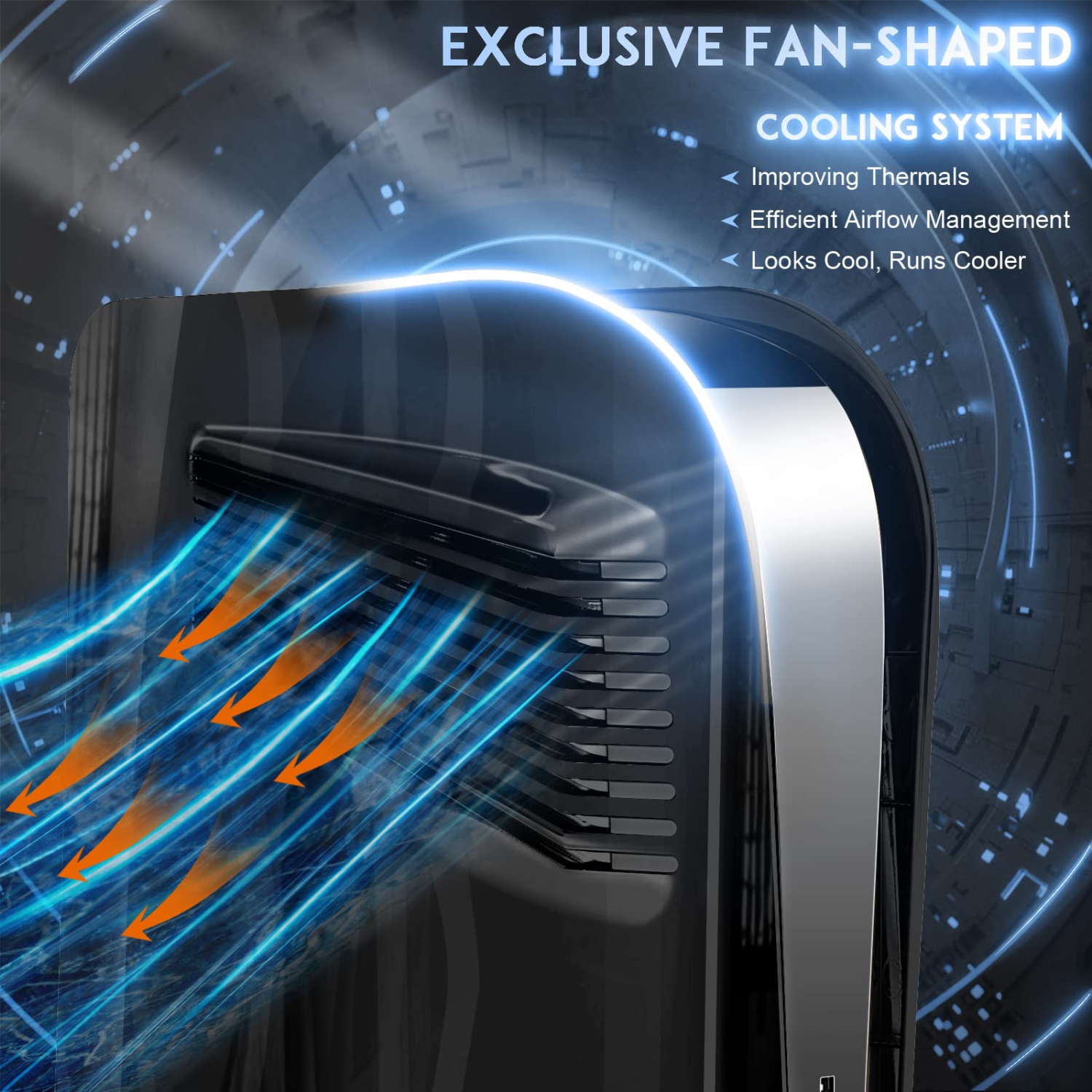 Cover Plates for Console Disc Edition, Accessories Face Plates Side Shell with Cooling Fan Vents, Hard Shockproof Protective Custom Dust Skin Covers