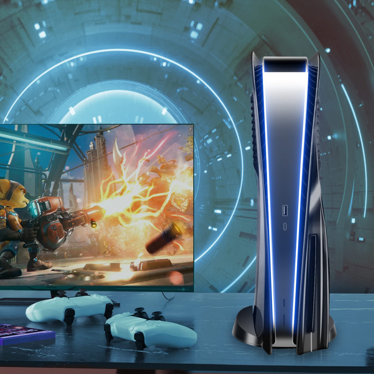 Cover Plates for Console Disc Edition, Accessories Face Plates Side Shell with Cooling Fan Vents, Hard Shockproof Protective Custom Dust Skin Covers