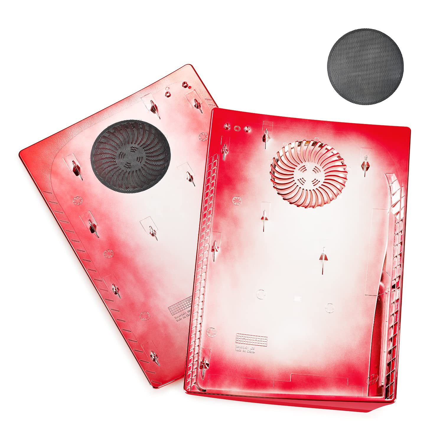 Gaine de console galvanisée Red Vent Heat PS5 rigide antichoc PS5 étui de console ABS anti-égratignure hermétique à la poussière pour PS5 console