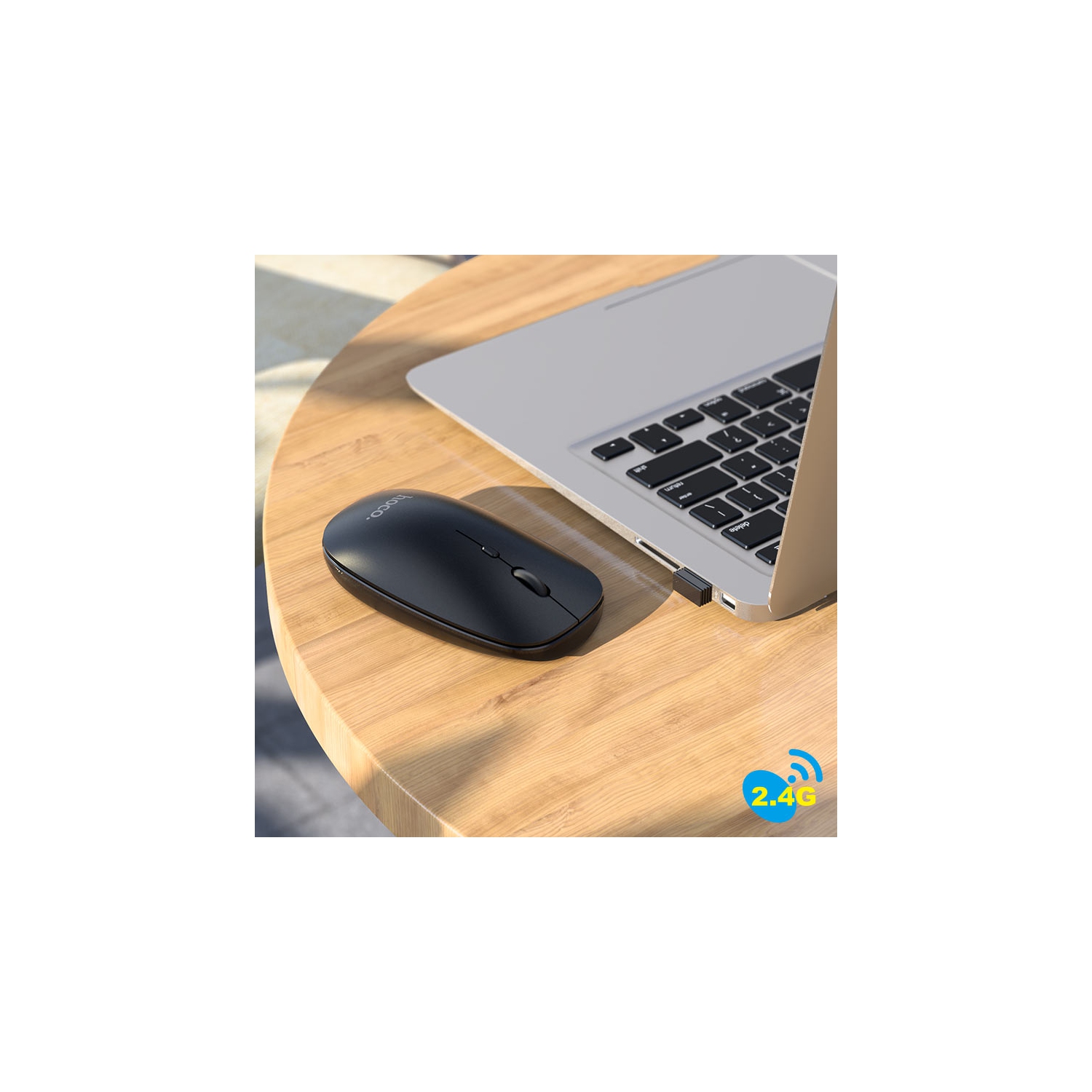 Silent Dual Mode 1600 DPI Bluetooth Wireless Mouse with USB Receiver
