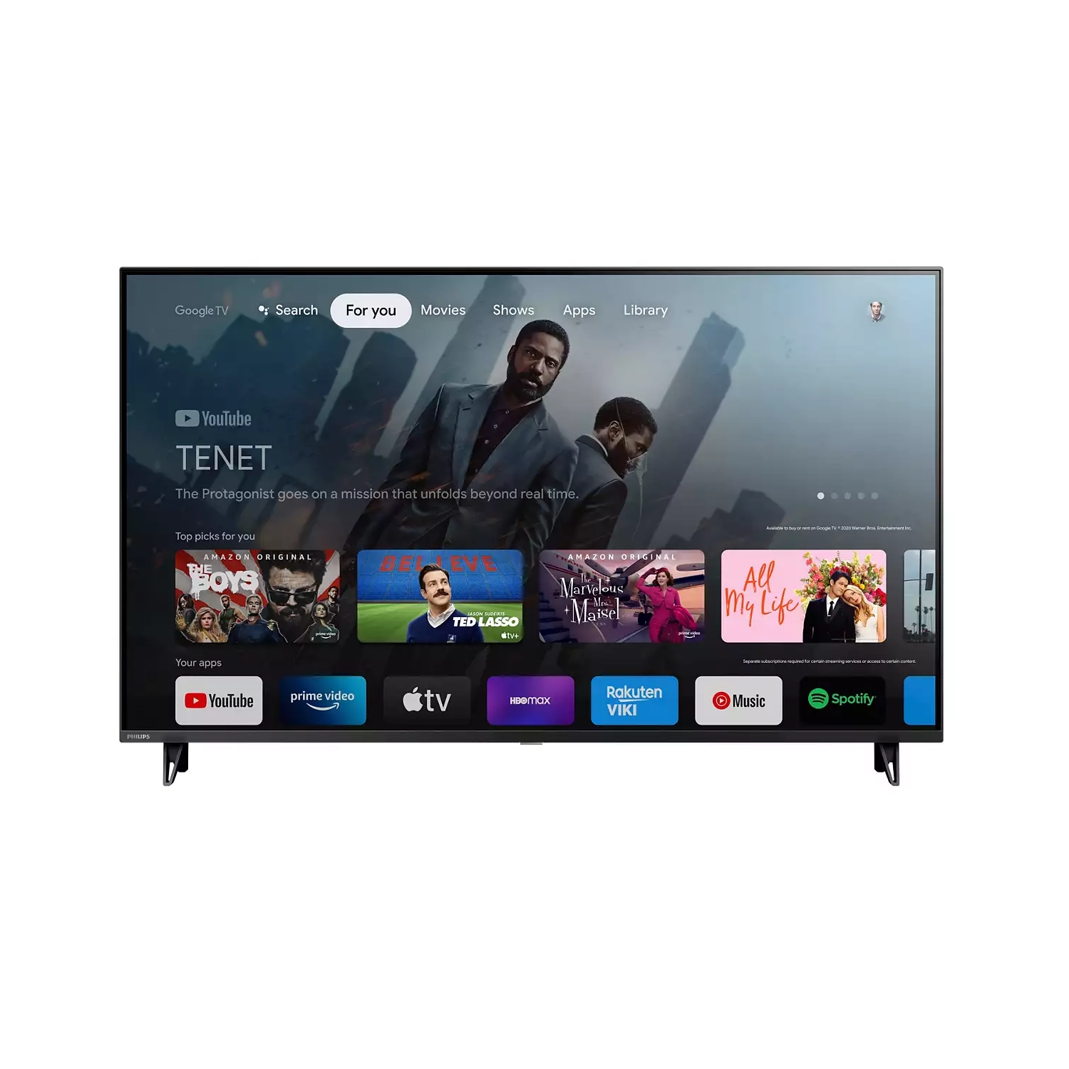 Refurbished (Good) - Philips 50PUL7672/F7 50" 4k Ultra Hd Led Google Smart Tv