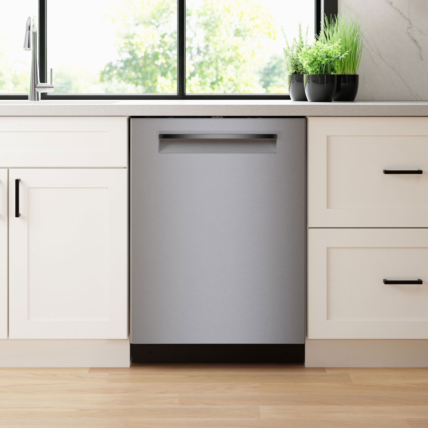 Lave-vaisselle encastrable 24 po 38 dB, cuve inox et 3e panier série 500 de Bosch - Inox