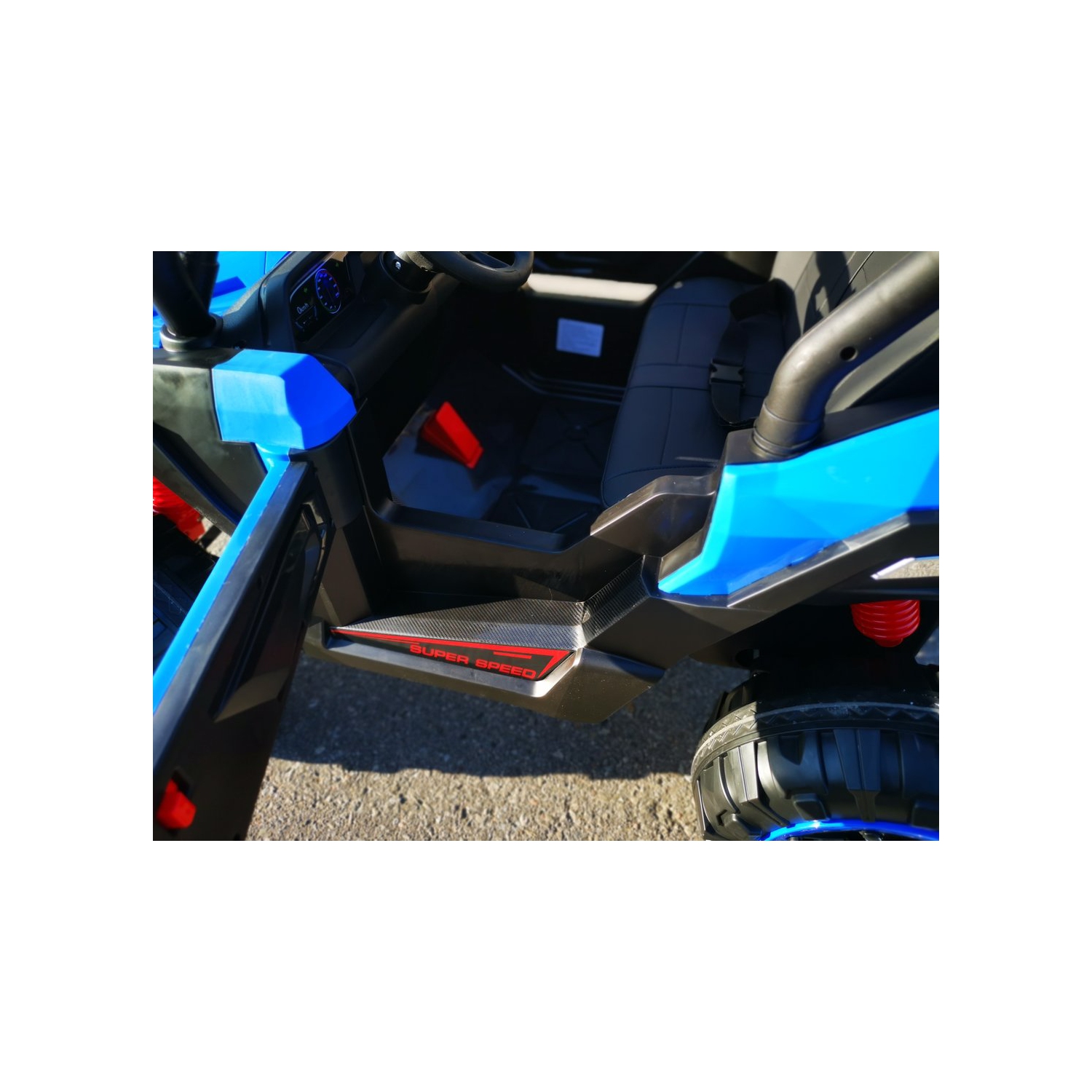 Super Shock 24V UTV 4x4 Kids Ride-On 2-Seater Car, Upgraded Rubber Tires, Leather Seats With Remote Control