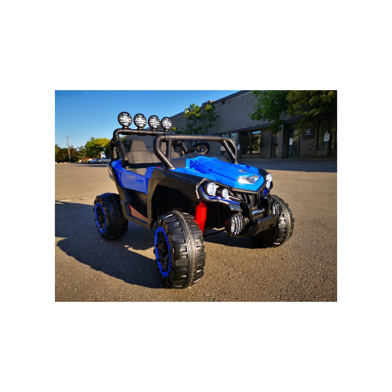 Super Shock 24V UTV 4x4 Kids Ride-On 2-Seater Car, Upgraded Rubber Tires, Leather Seats With Remote Control