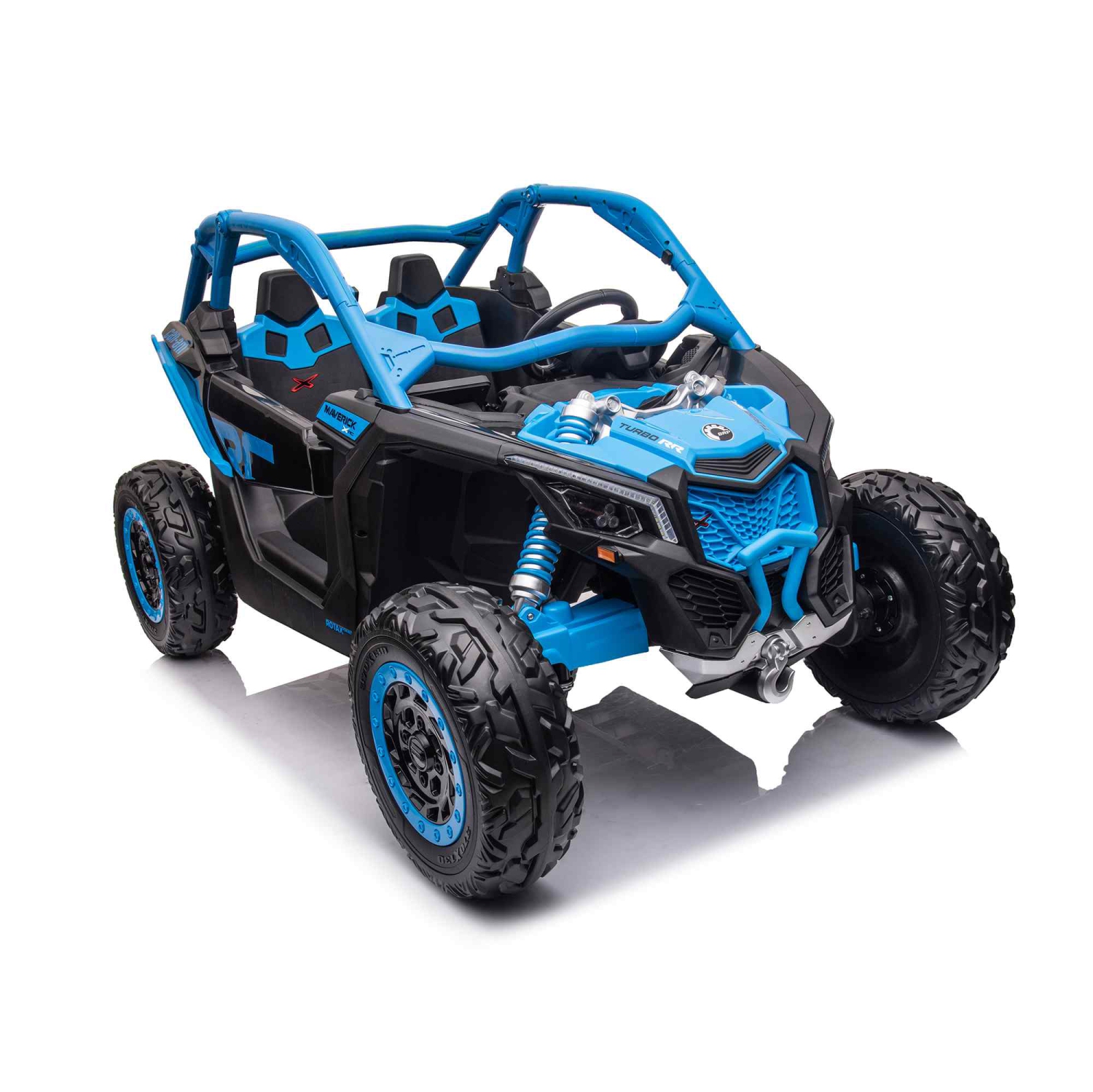 Officially Licensed LX Performance Can-Am Maverick 2x24V 4WD Edition 2-Seater Pack Kids Ride on Buggy Eva Wheels Leather Seats RC