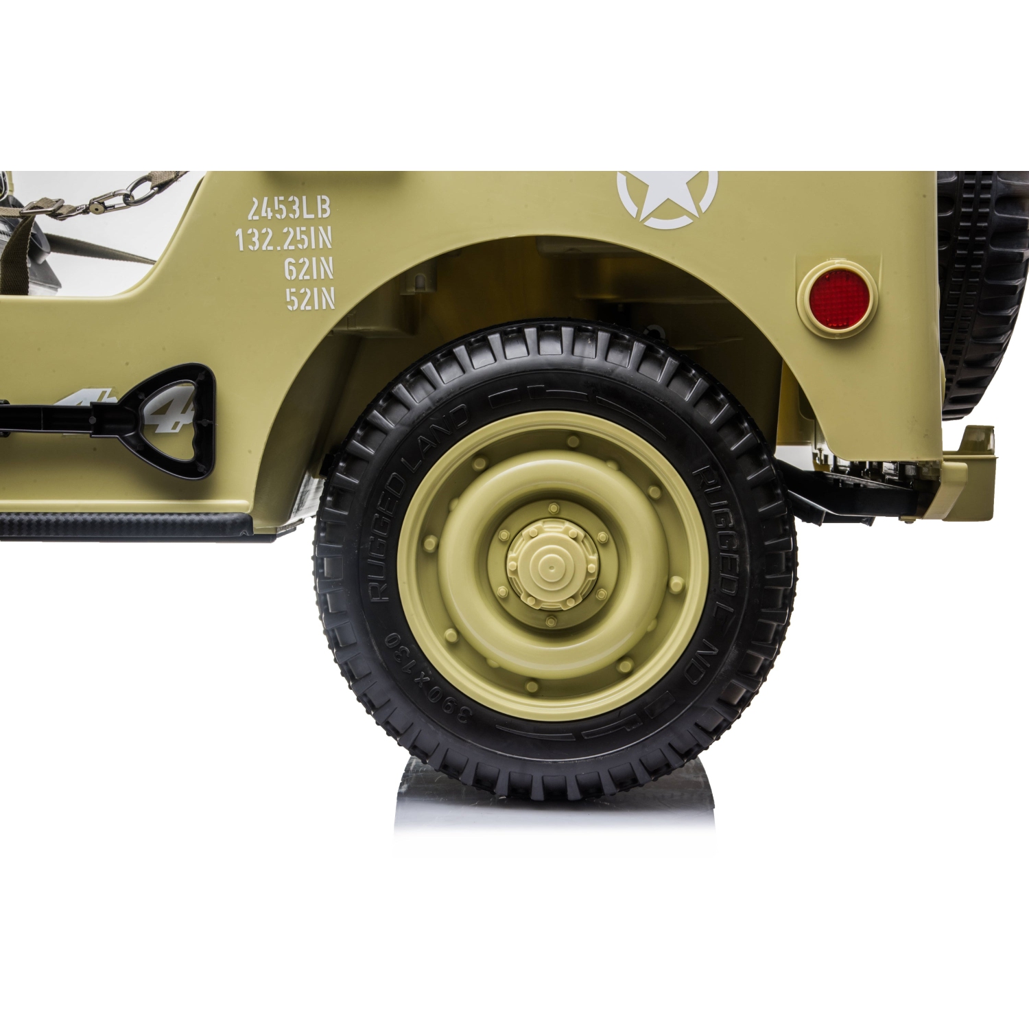 2024 24V Military Willy Jeep Style 3 Seater Electric Kids Ride On Cars with RC