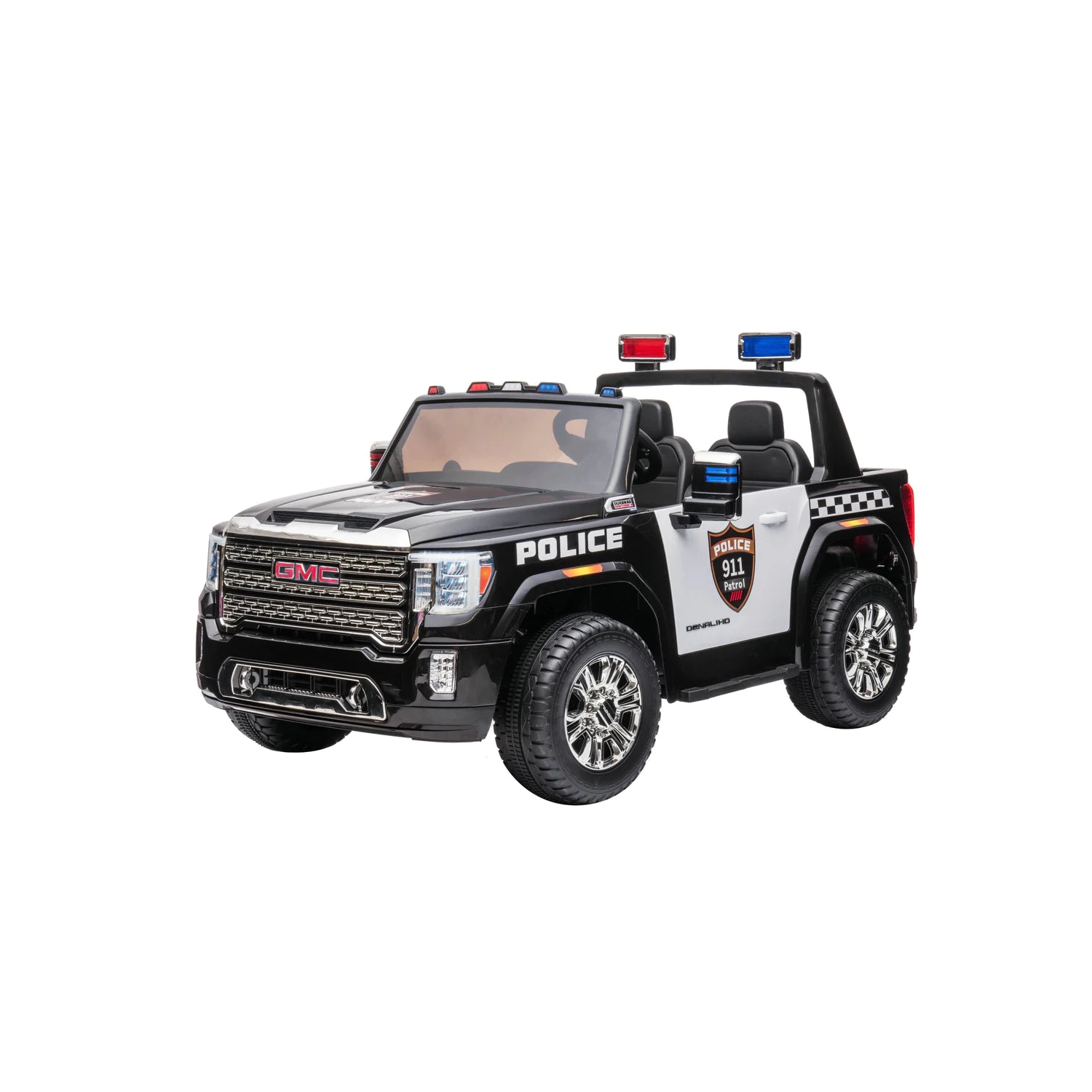 2024 24V GMC Sierra Denali 2 Seater Kids Ride On Police Truck