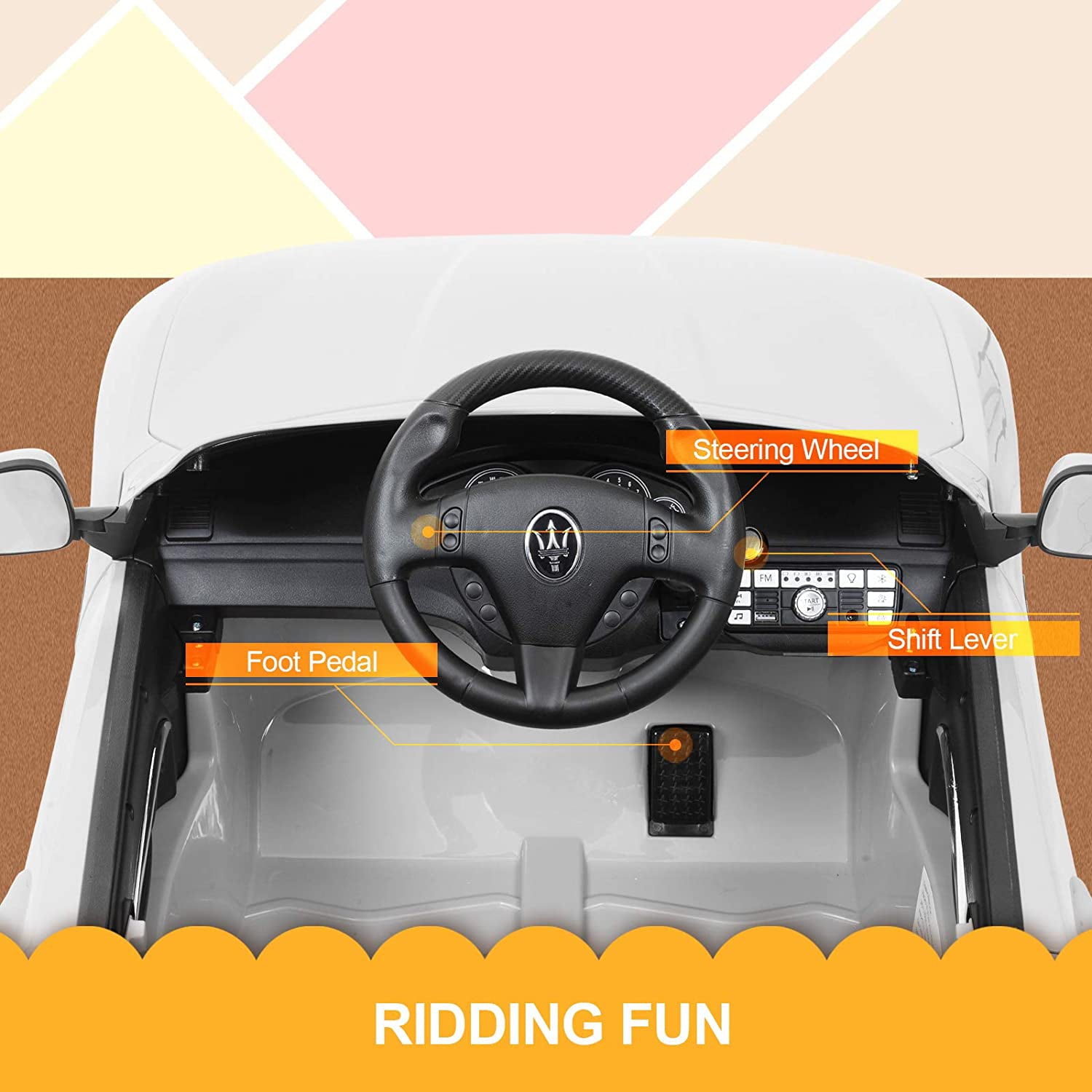 2024 Licensed 12V Maserati Gran Cabrio Electric 1 Seater Kids Ride On Car RC