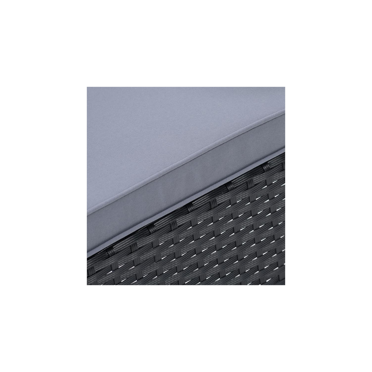 CorLiving Patio Dining Stackable Chair Set of 2 - Black Resin Rattan Wicker