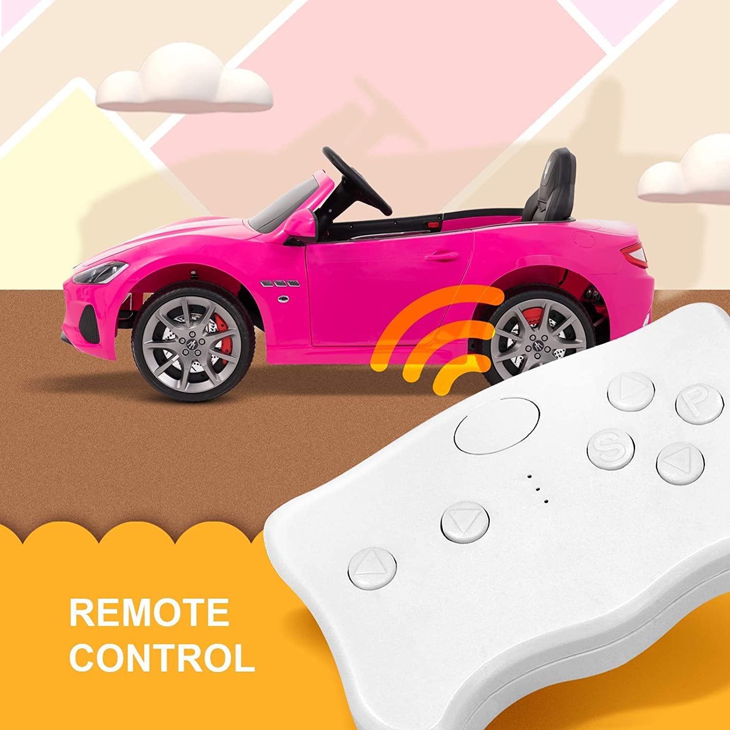 2024 Licensed 12V Maserati Gran Cabrio Electric 1 Seater Kids Ride On Car RC