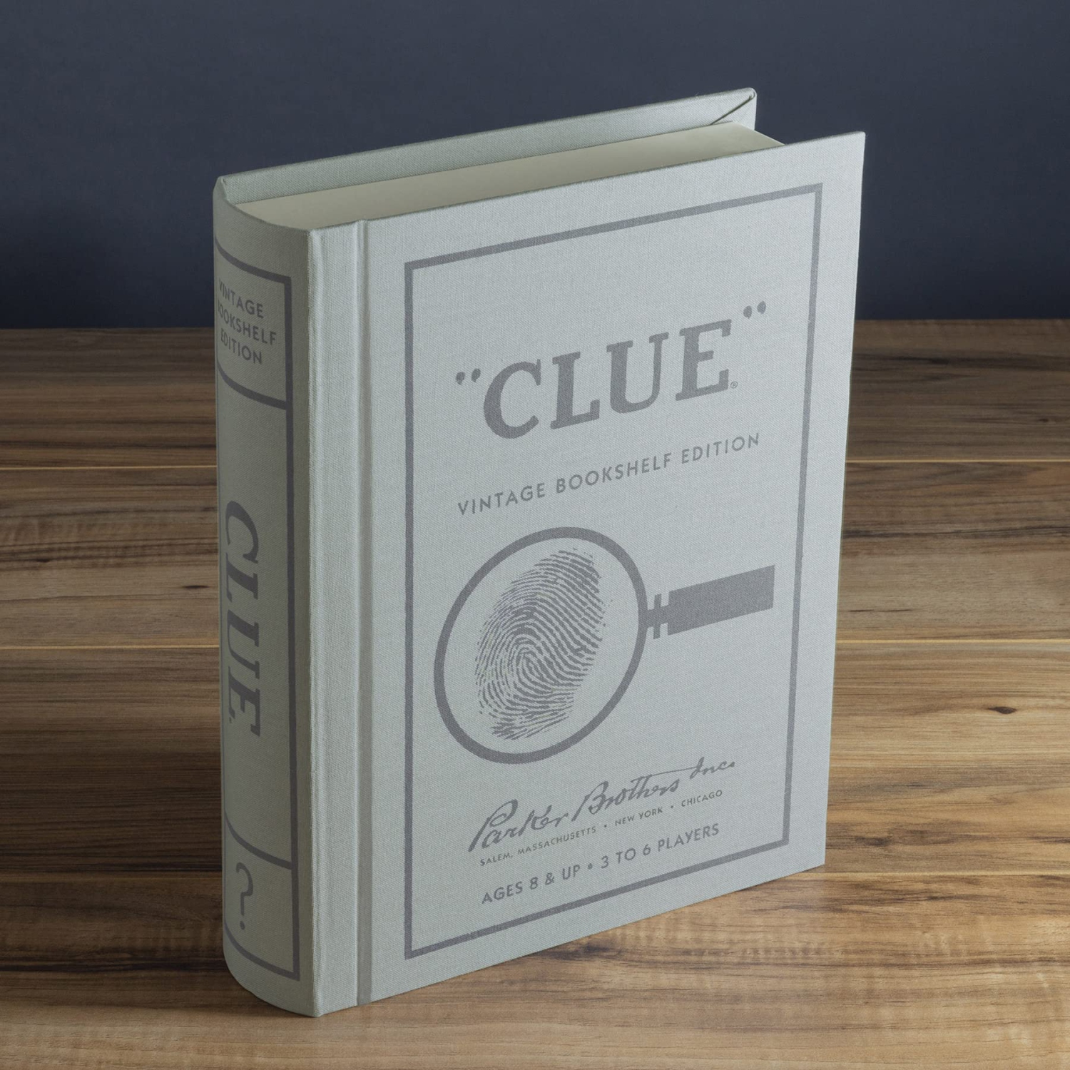 WS Game Company Vintage Bookshelf Edition: Clue 3-6 players, ages 8+, 60 minutes