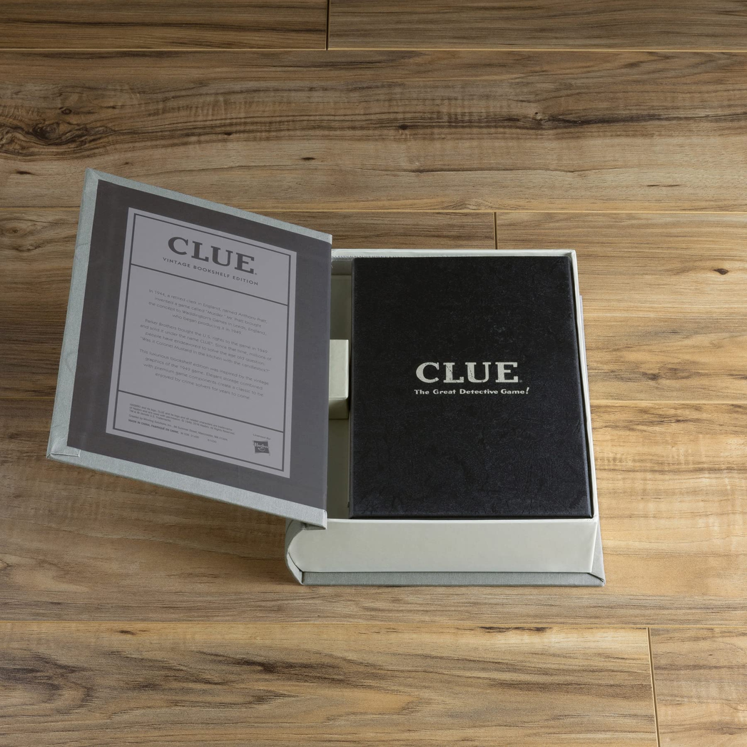 WS Game Company Vintage Bookshelf Edition: Clue 3-6 players, ages 8+, 60 minutes