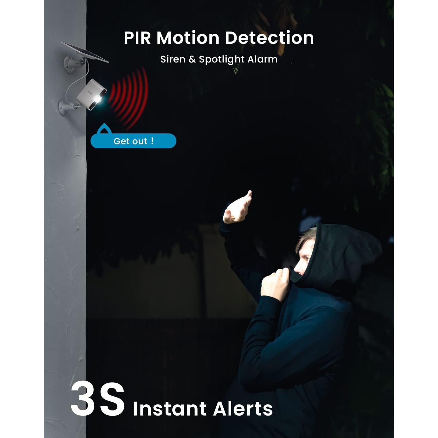 ieGeek - Solar Security Cameras Wireless Outdoor with Solar Panel Pack of 2