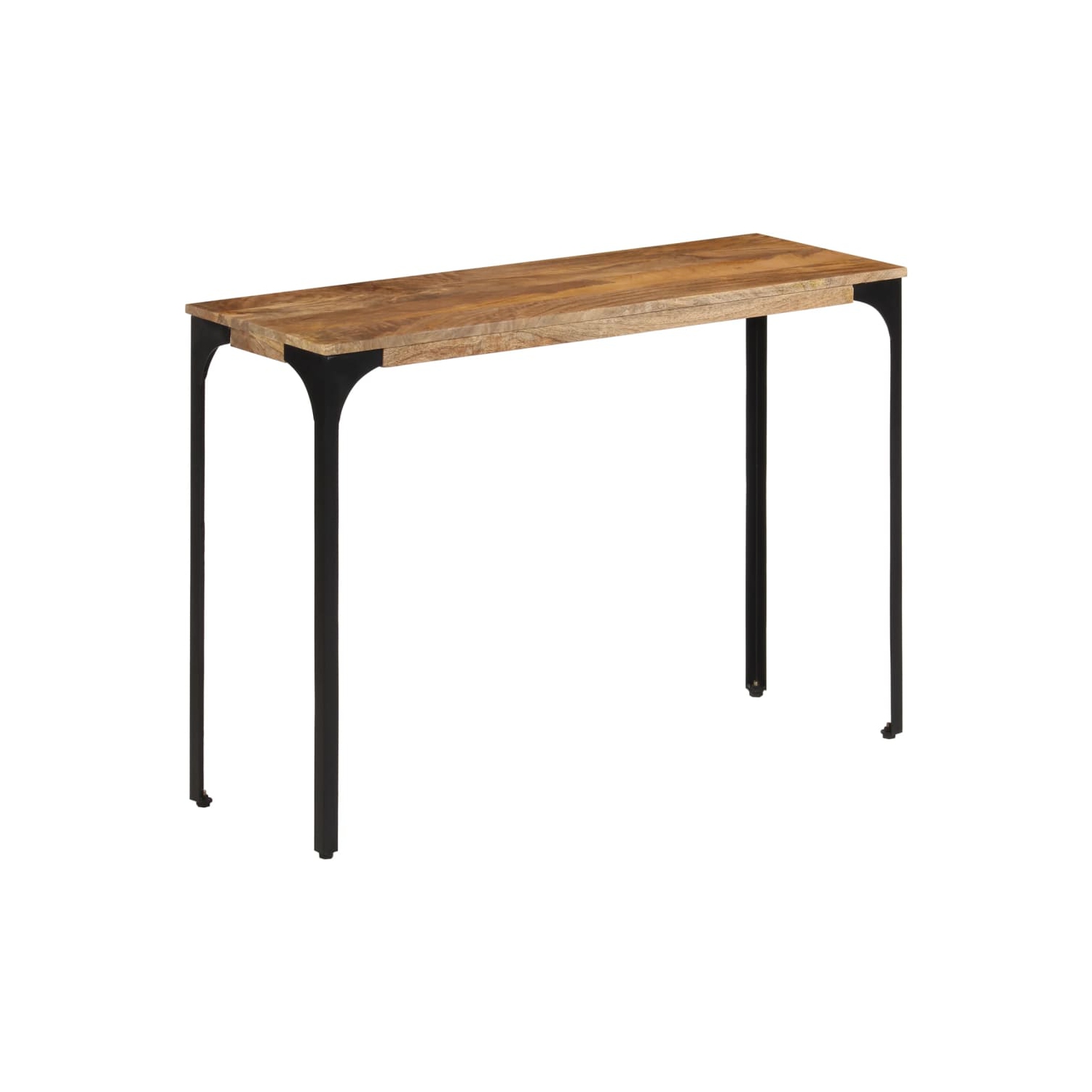 vidaXL Console Table Brown 110x35x76 cm Solid Wood Mango and Iron
