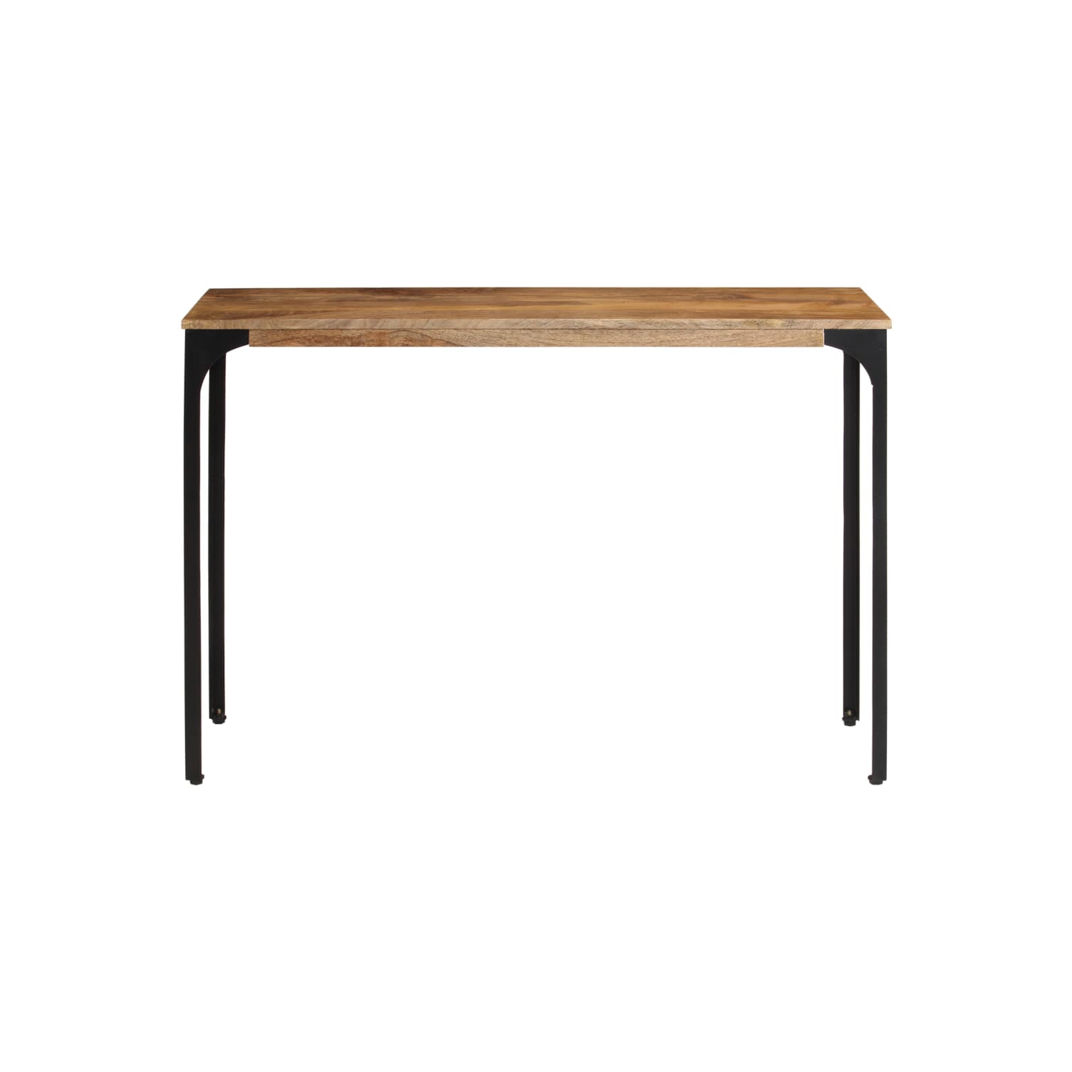 vidaXL Console Table Brown 110x35x76 cm Solid Wood Mango and Iron