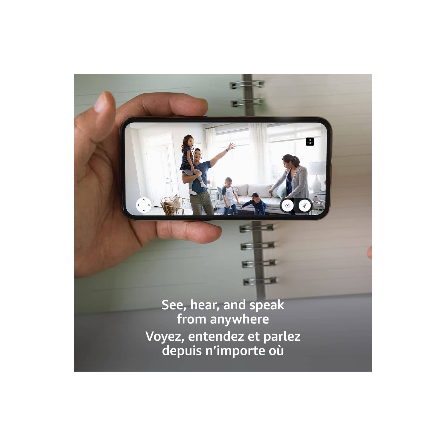 Caméra inclinable | caméra de sécurité intelligente d'intérieur pivotante, vidéo HD, détection de mouvement, audio bidirectionnel, compatible avec