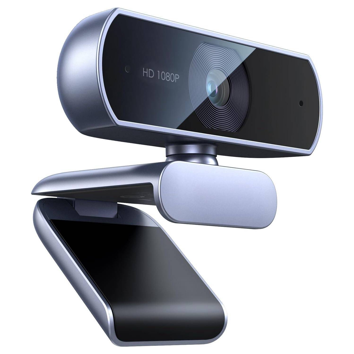 1080P Webcam with Microphone, HD Auto Light Correction Streaming Webcam, 85° View USB Video Webcam forLaptop/Desktop, Calls/Conference, Skype/YouTube