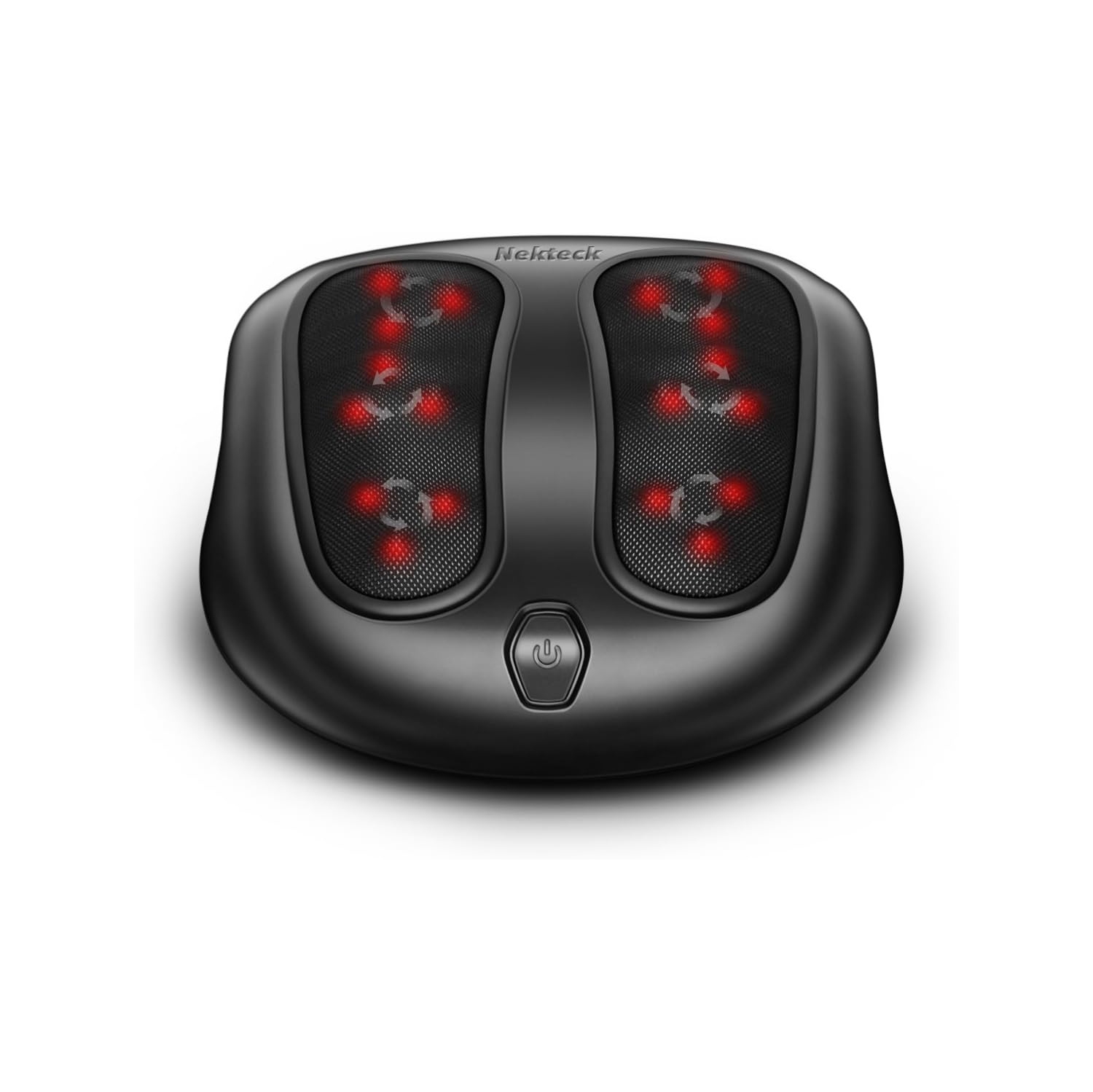 Nekteck Foot Massager with Heat, Shiatsu Heated Electric Kneading Foot Massager Machine for Plantar Fasciitis, Built-in Infrared Heat Function and