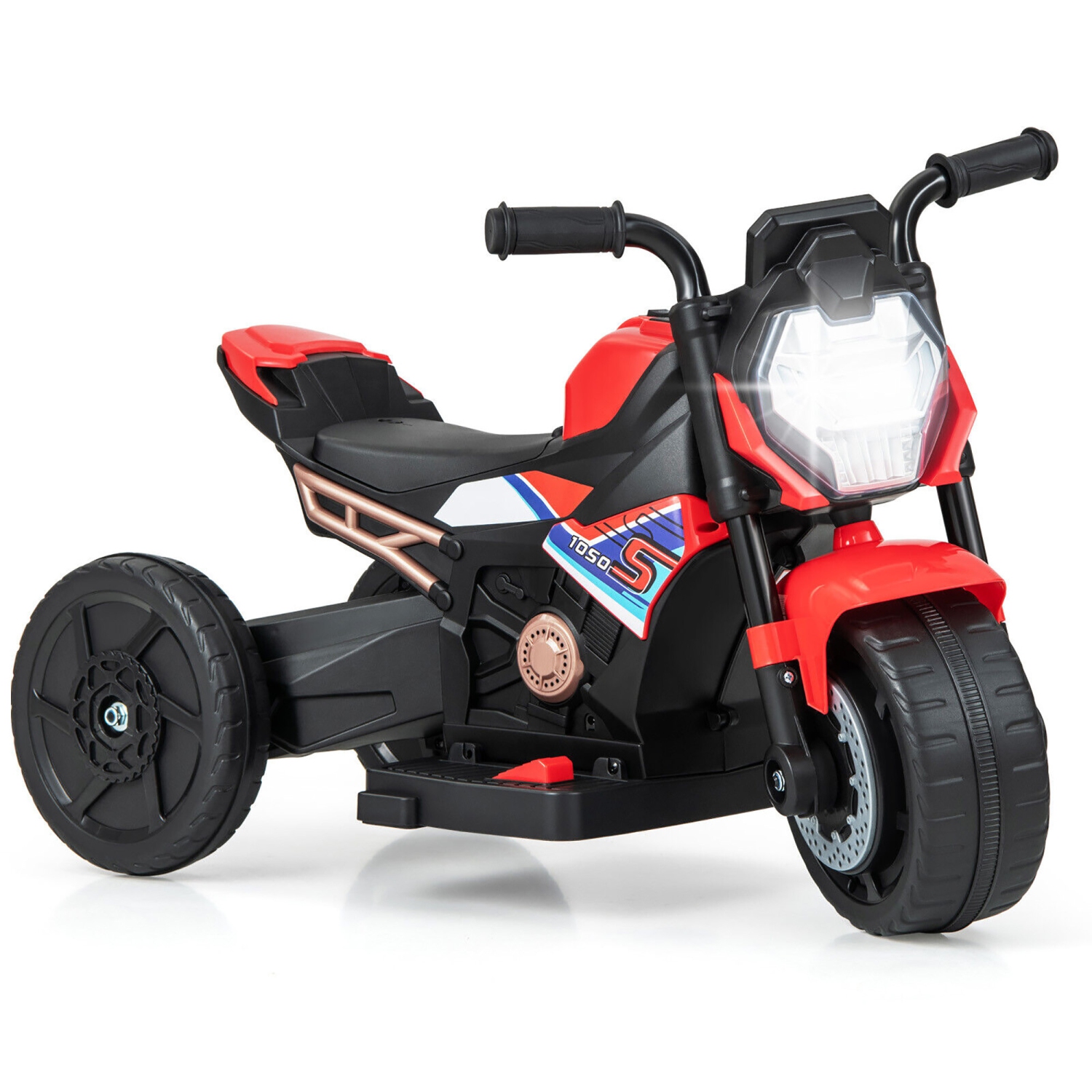 Gymax 2-in-1 Kids Electric Motorcycle w/ Detachable Training Wheels Headlight & Horn
