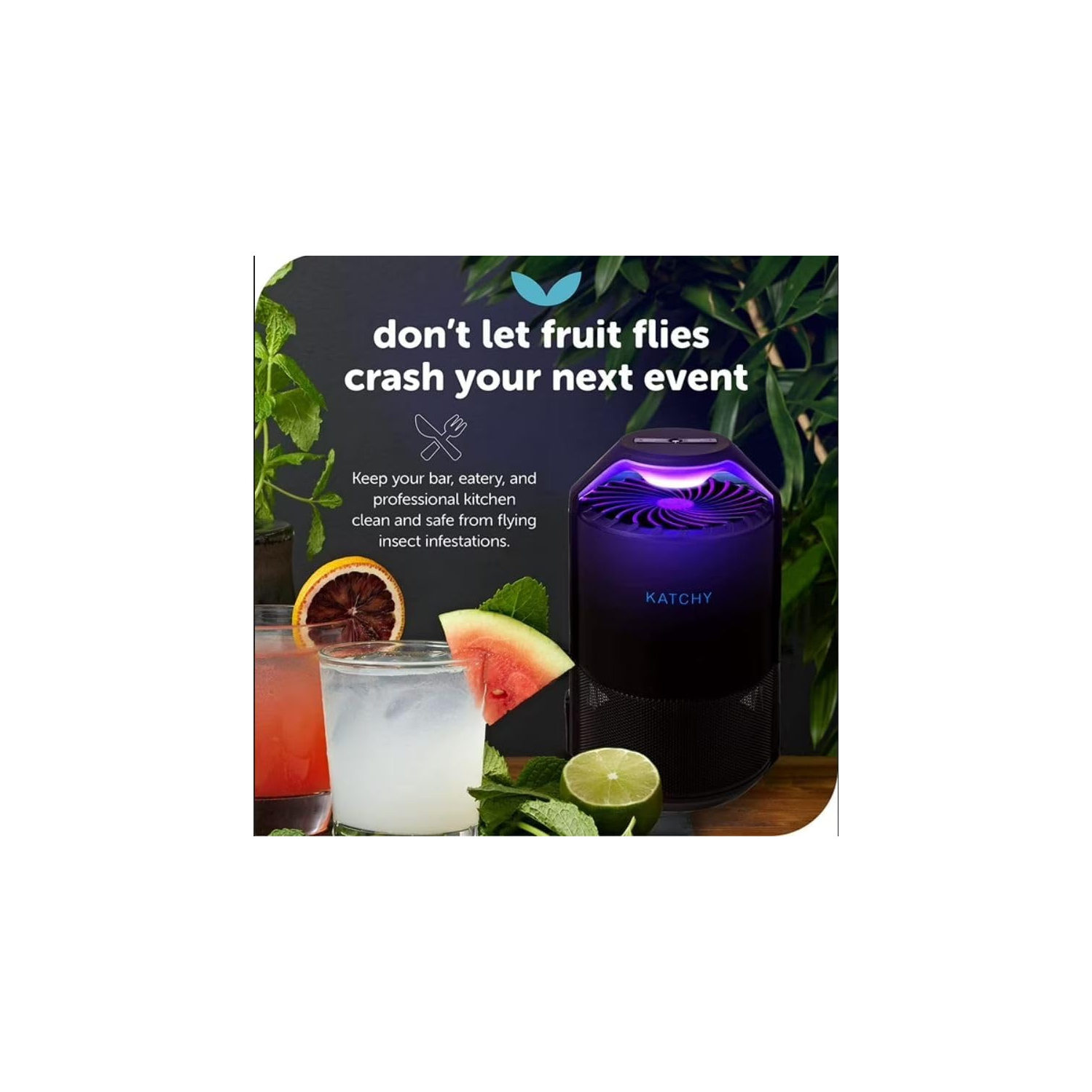 Katchy Indoor Insect Trap - Catcher & Killer for Mosquitos, Gnats, Moths, Fruit Flies