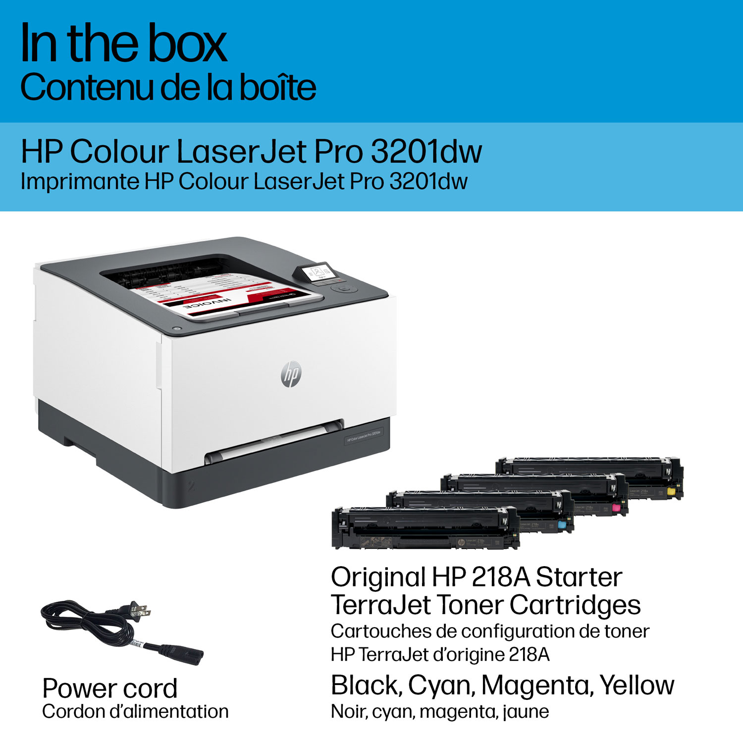 Imprimante laser couleur sans fil LaserJet Pro 3201dw de HP
