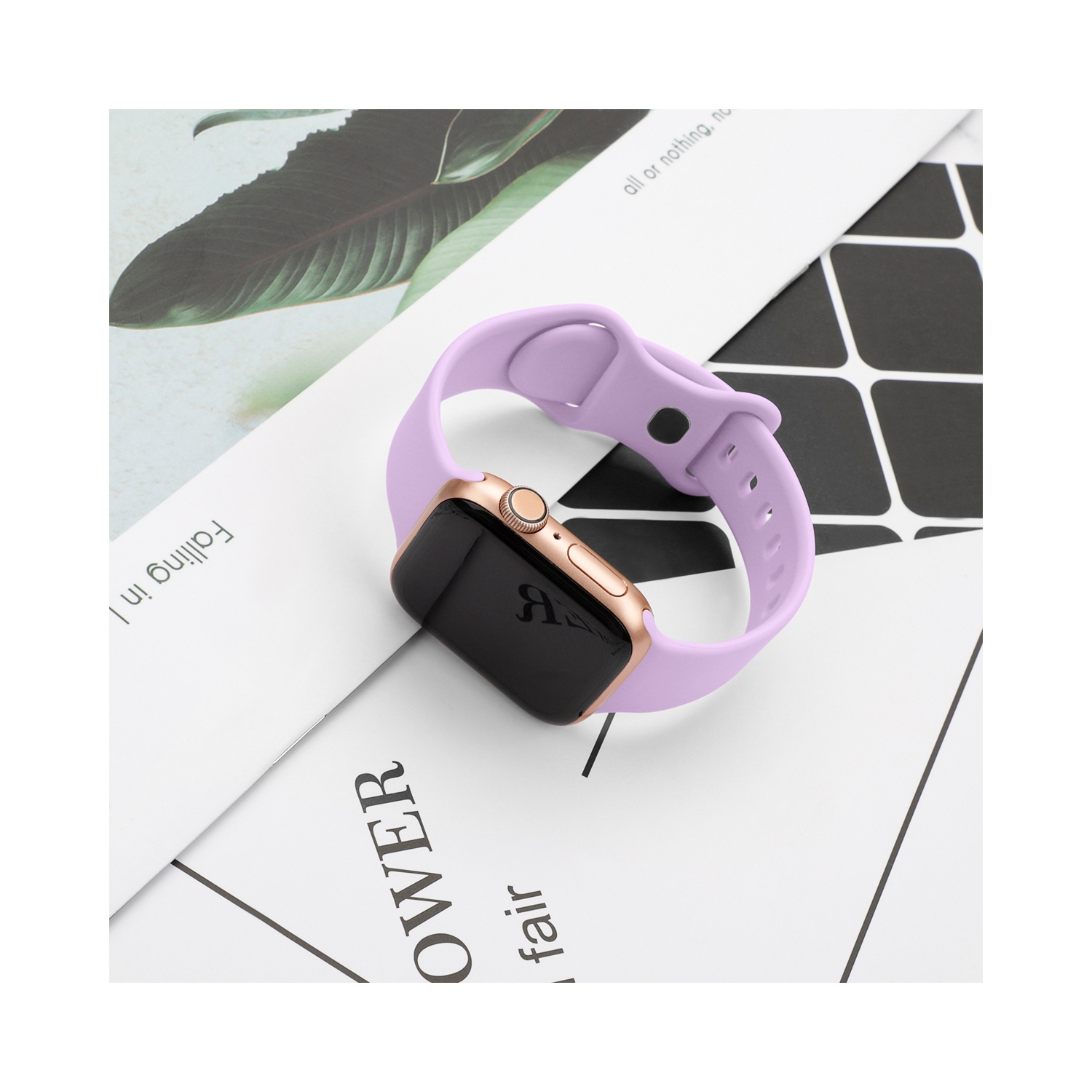 Silicone Sports Band for Apple Watch - 42/44/45mm - Light Yellow