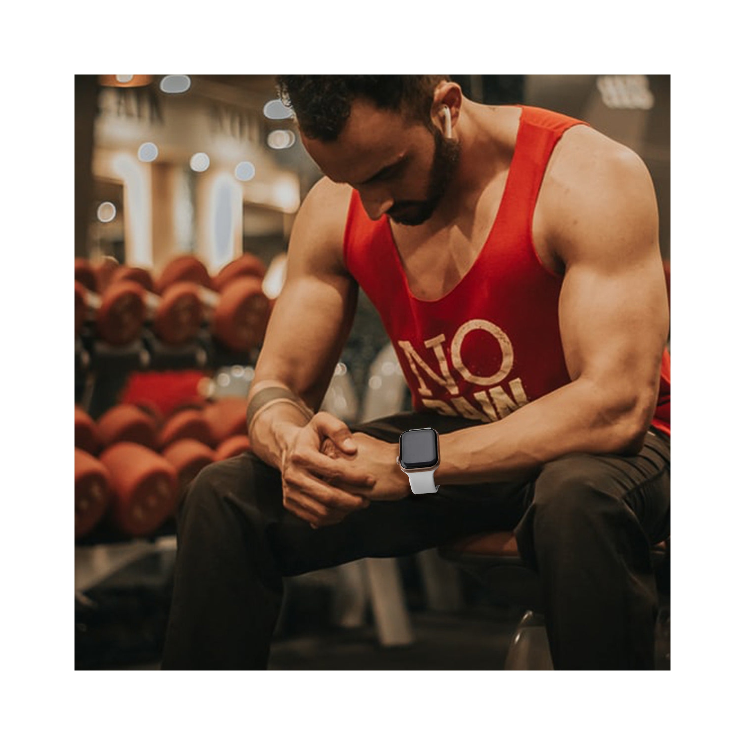 Silicone Sports Band for Apple Watch - 42/44/45mm - Light Yellow