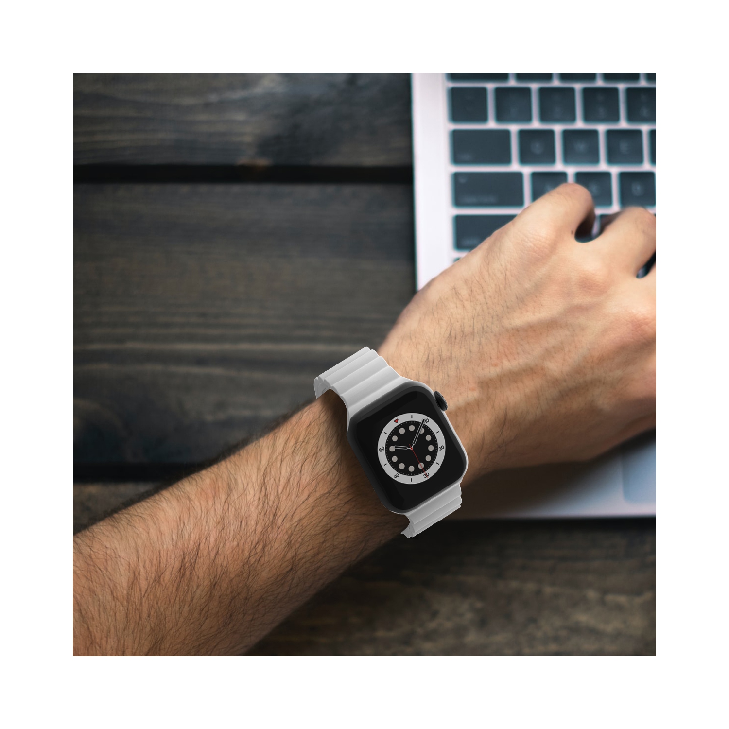 Soft Silicone Wavy Band for Apple Watch - 42/44/45mm - Dark Blue