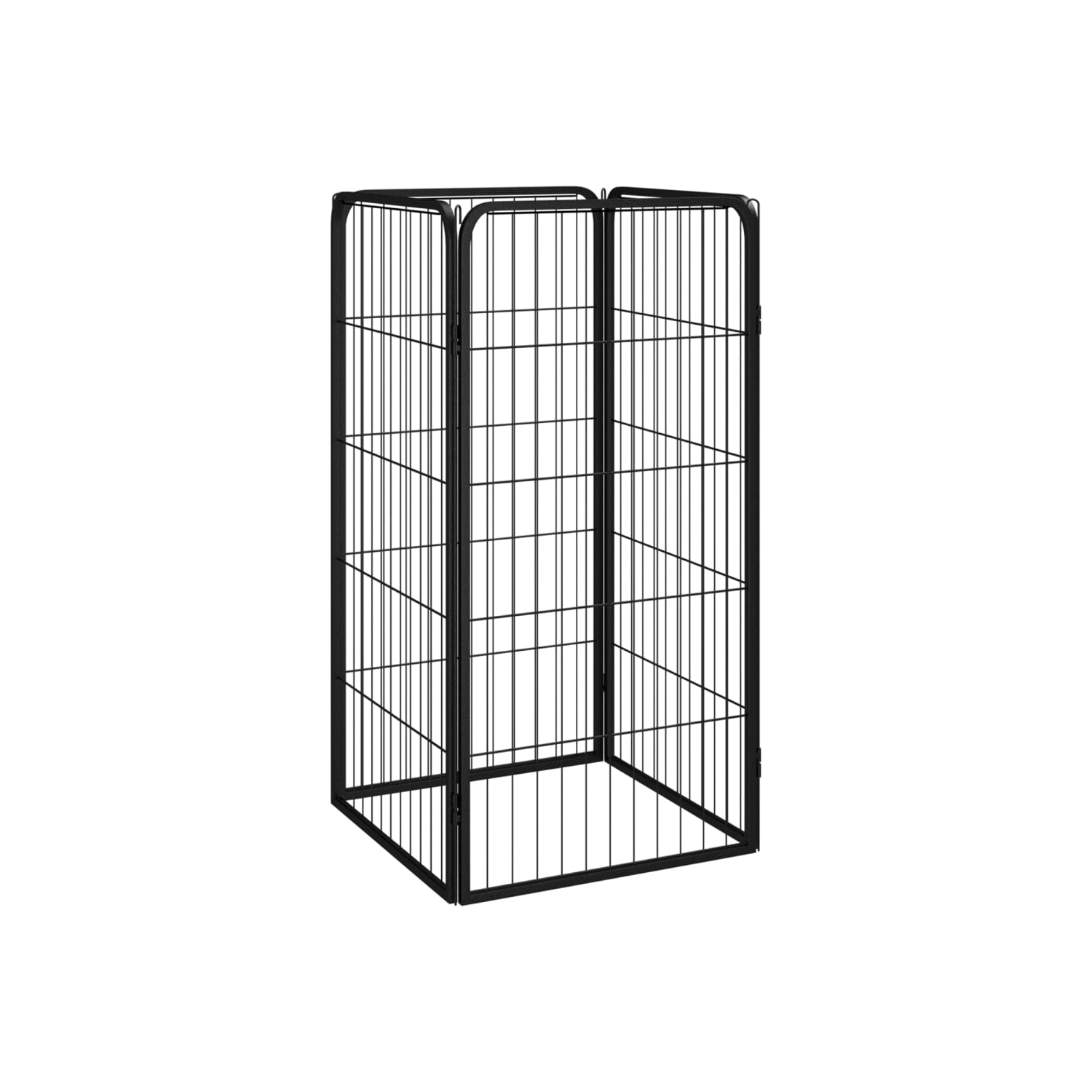 vidaXL Dog Playpen 4 Panels Black 50x100 cm Powder-coated Steel