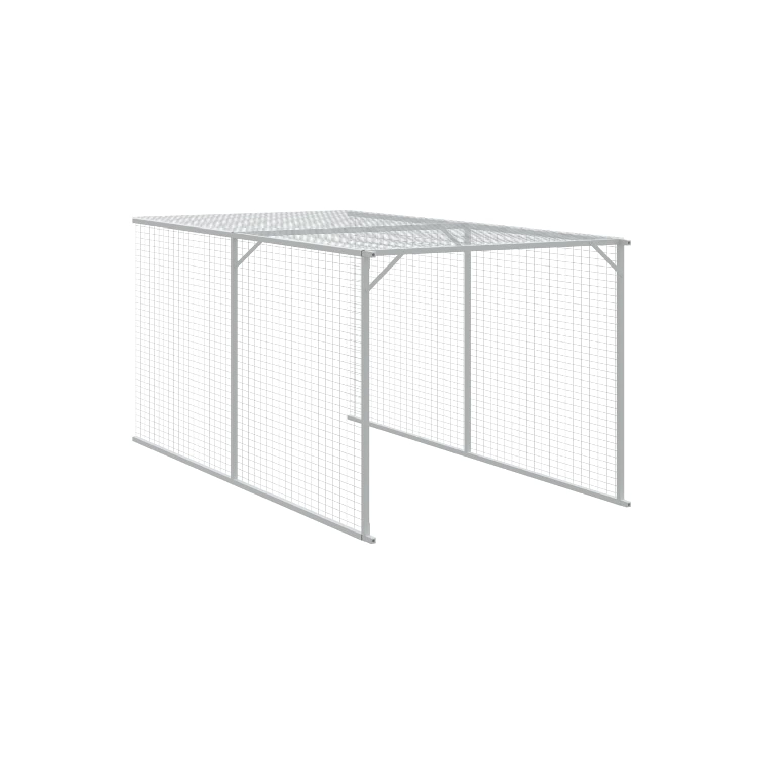 Cage de poulet vidaXL avec acier galvanisé Run Anthracite 110x405x110&nbsp;cm