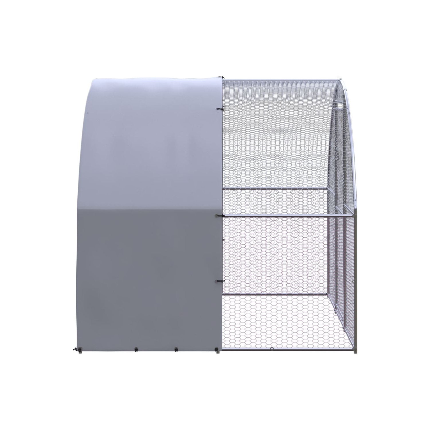 vidaXL Outdoor Chicken Coop 3x2x2 m Galvanised Steel