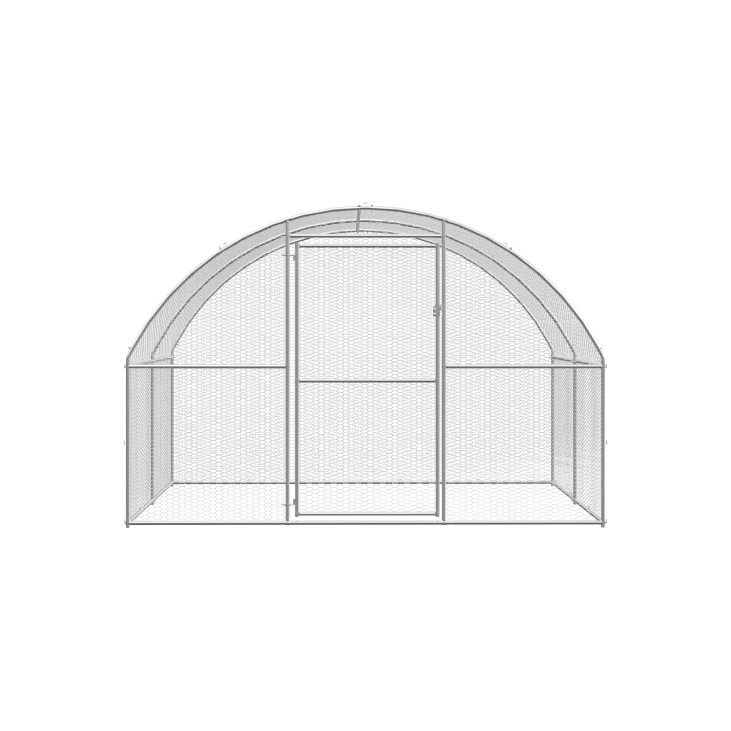 vidaXL Outdoor Chicken Coop 3x2x2 m Galvanised Steel