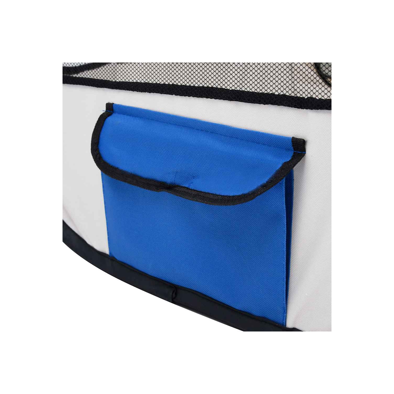 vidaXL Foldable Dog Playpen with Carrying Bag Blue 110x110x58 cm
