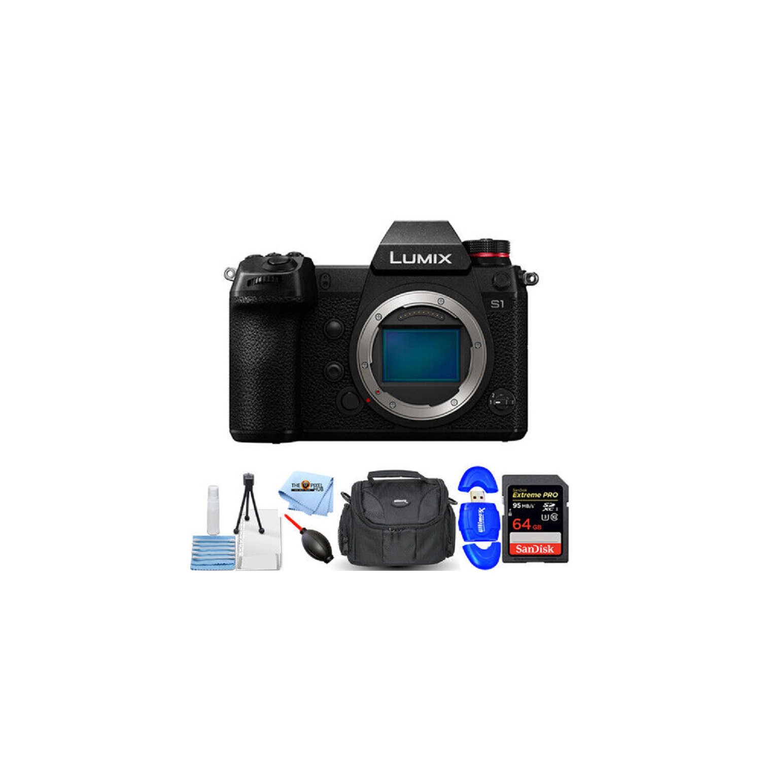 Panasonic Lumix DC-S1 Mirrorless Digital Camera Starter 64GB Bundle
