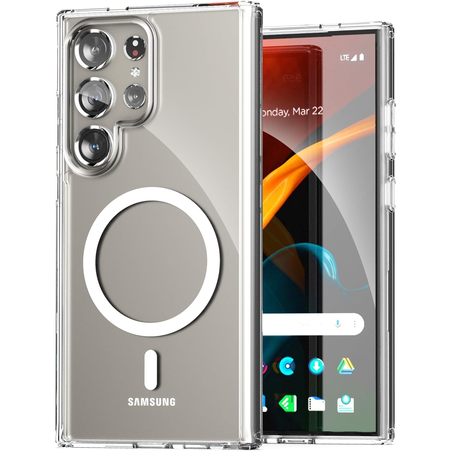 Étui magnétique pour Samsung S23 ULTRA, compatible avec le chargement sans fil MagSafe, étui antichoc pour téléphone, EXPÉDITION sans égratignures